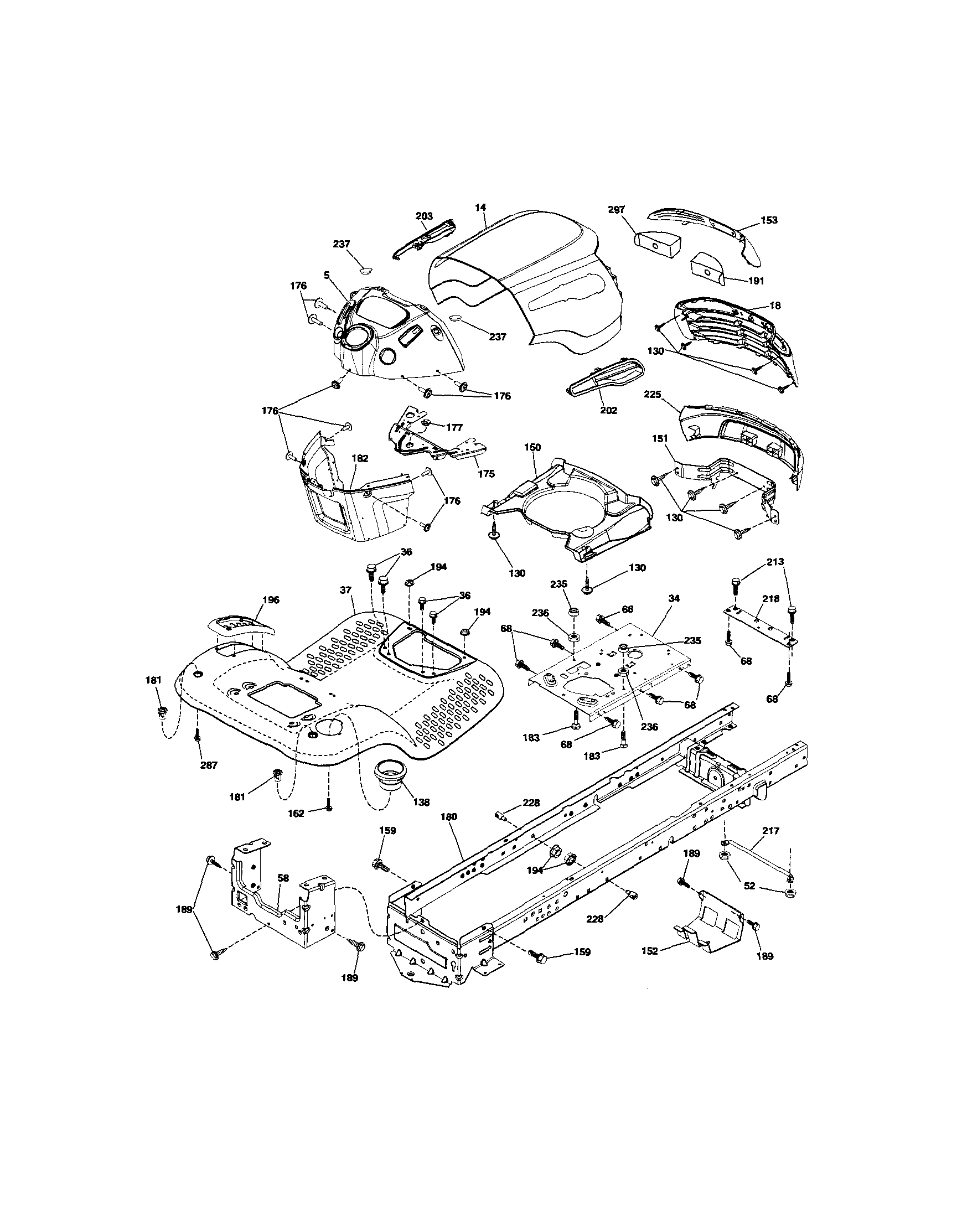 Craftsman 917289106 chassis diagram