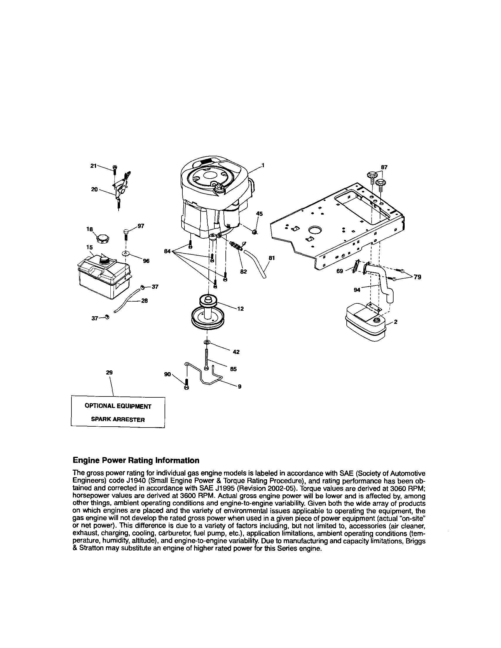 Craftsman 917289106 engine diagram