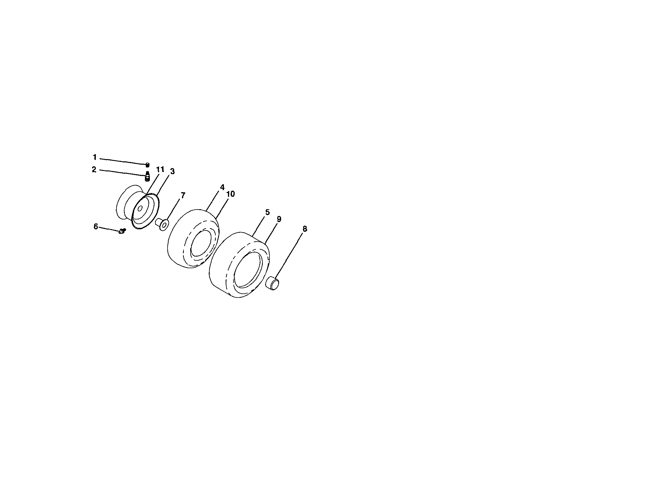 Craftsman 917289106 wheels and tires diagram