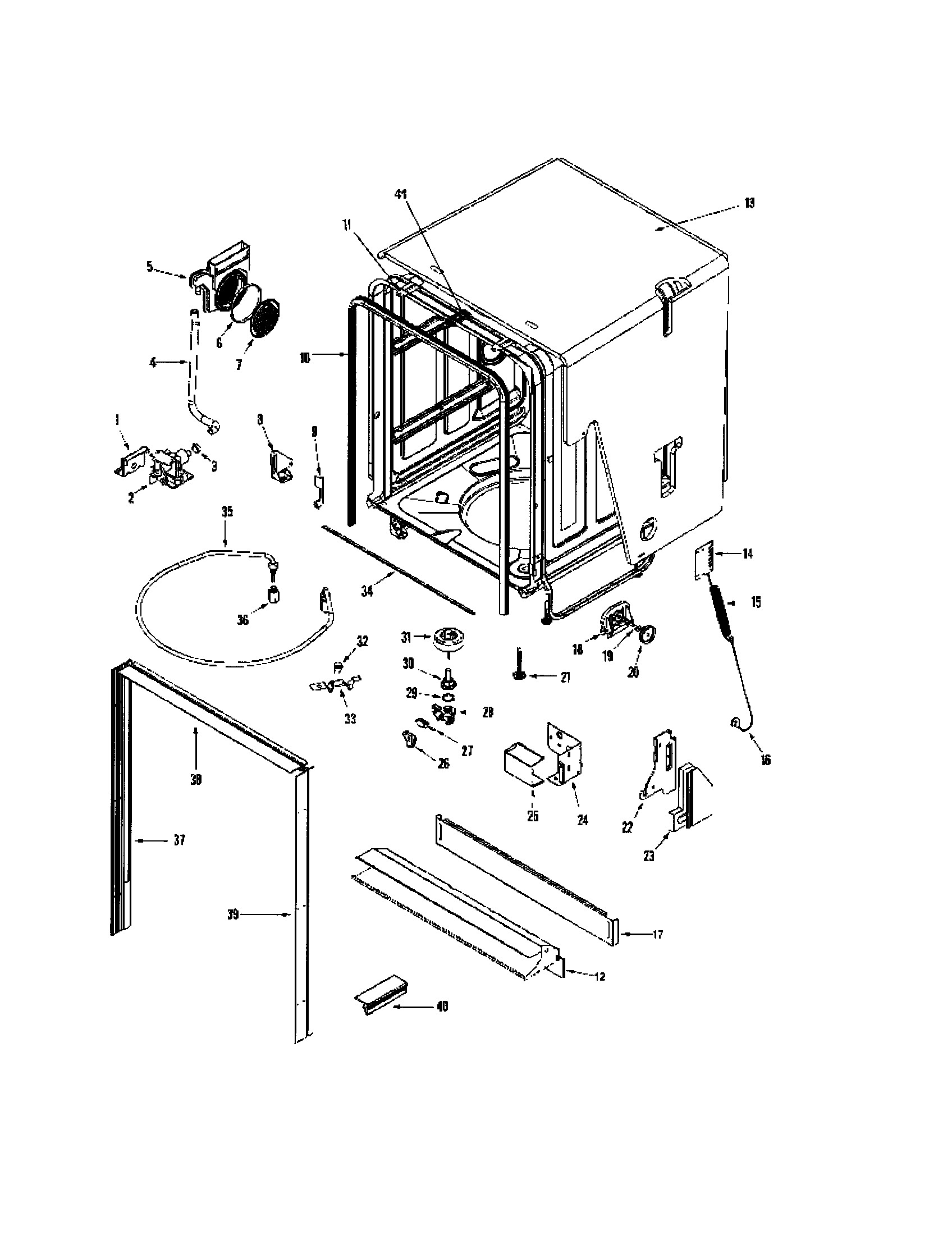Maytag MDB8551AWS tub diagram
