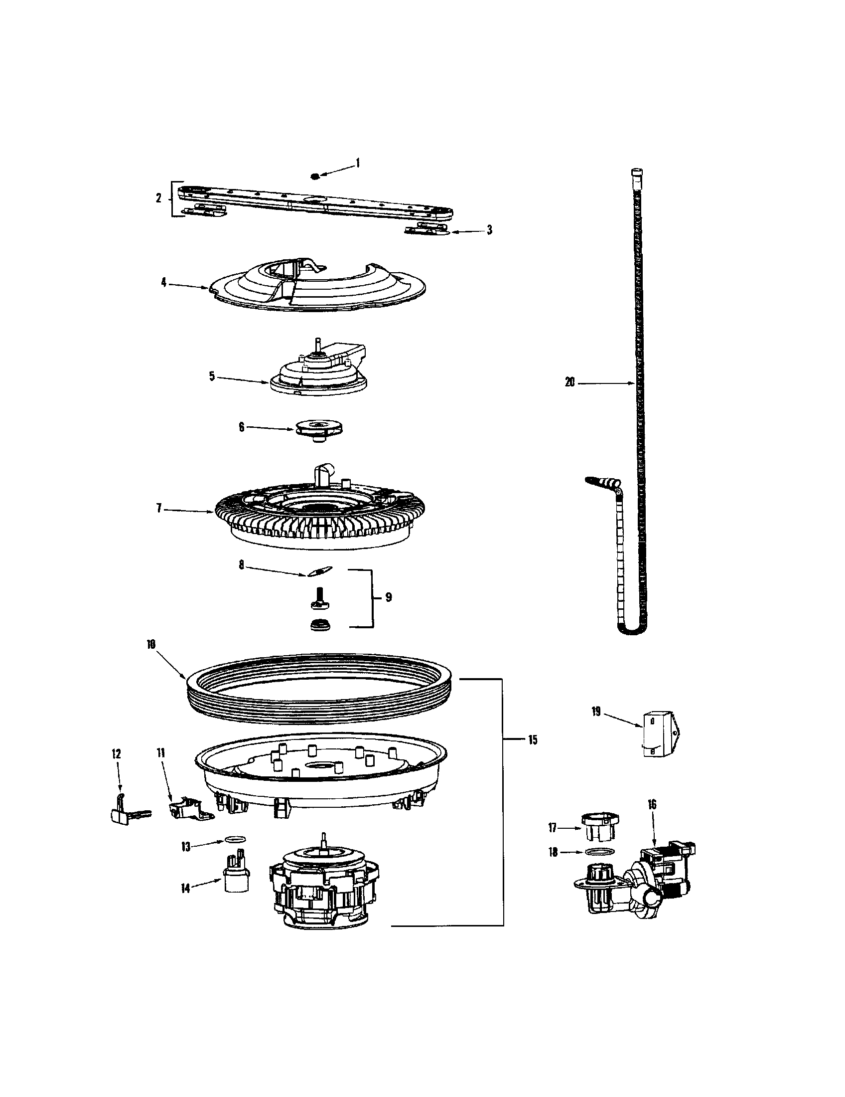 Maytag MDB8551AWS pump & motor diagram