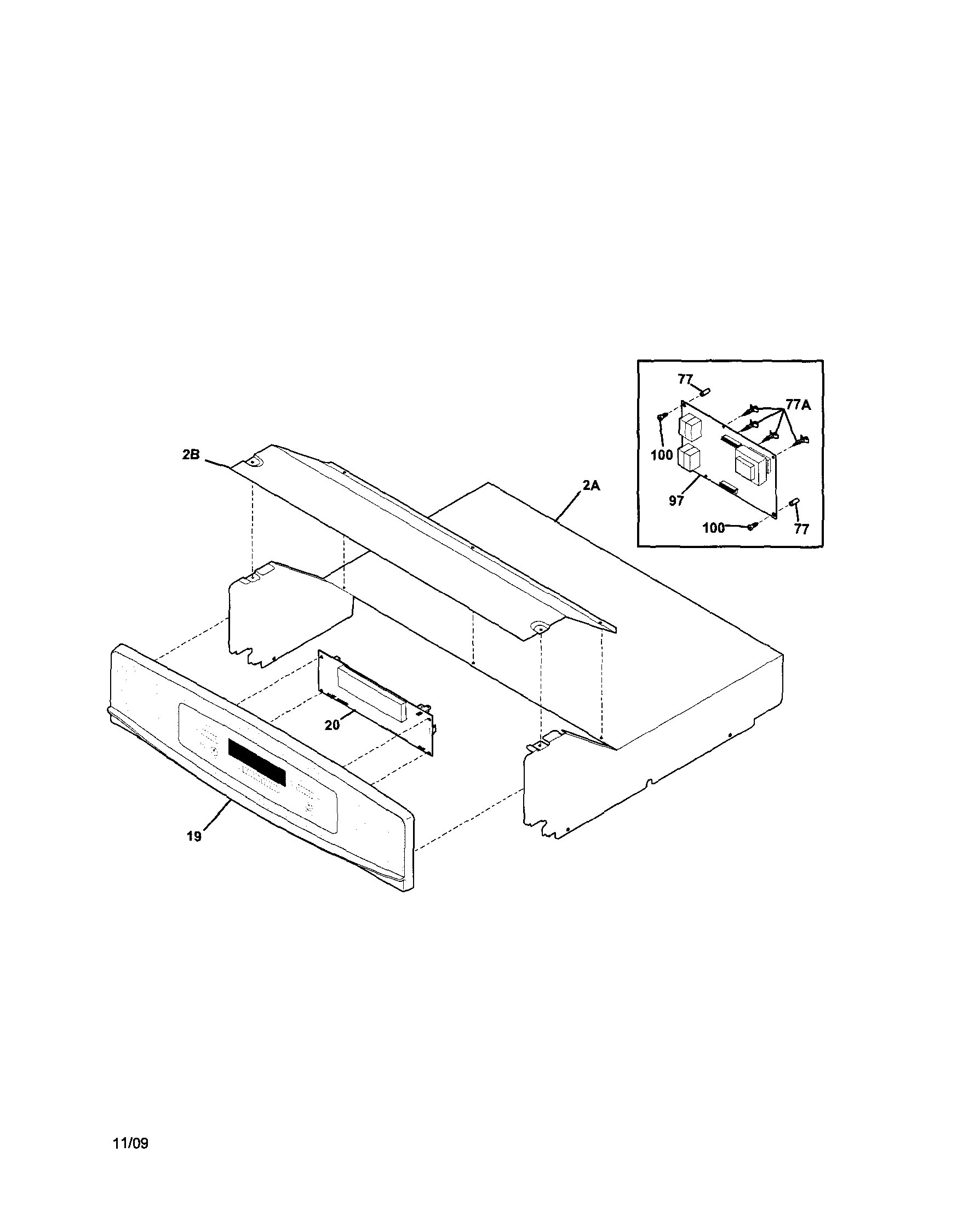 Kenmore 79048733900 control panel diagram
