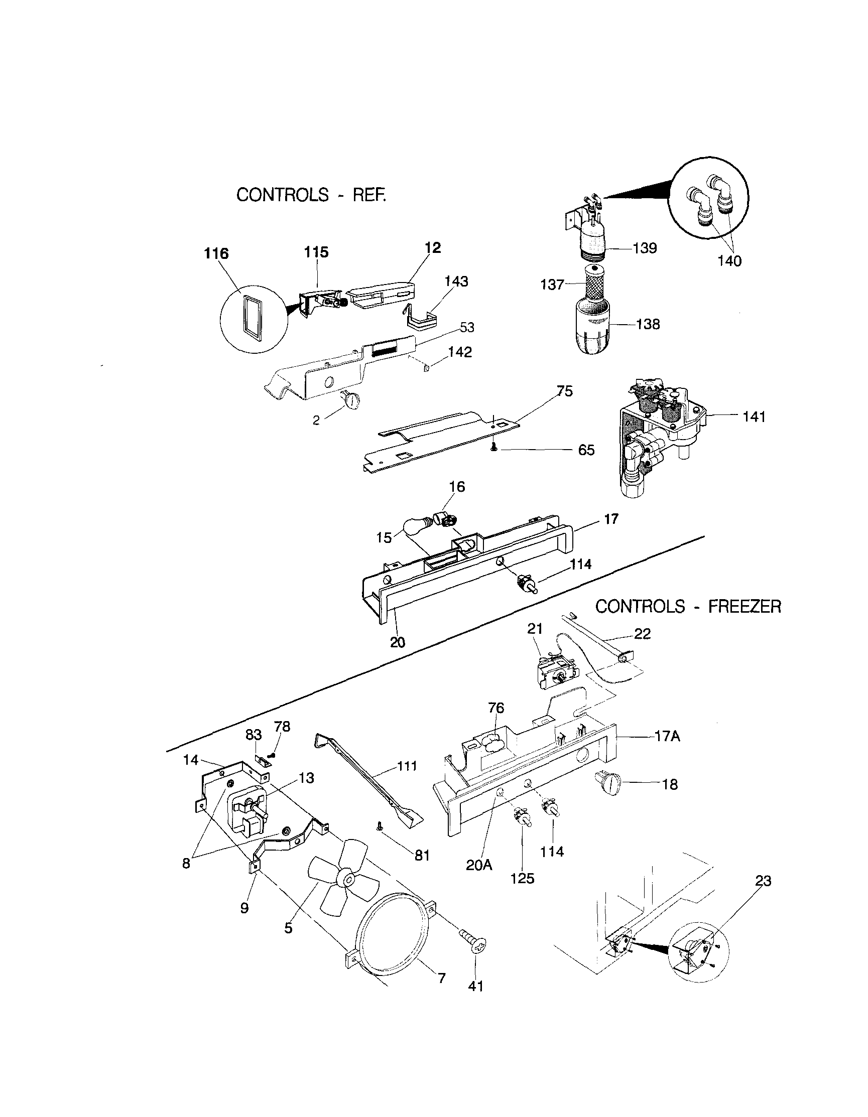 Frigidaire FRS26ZRGD8 controls diagram