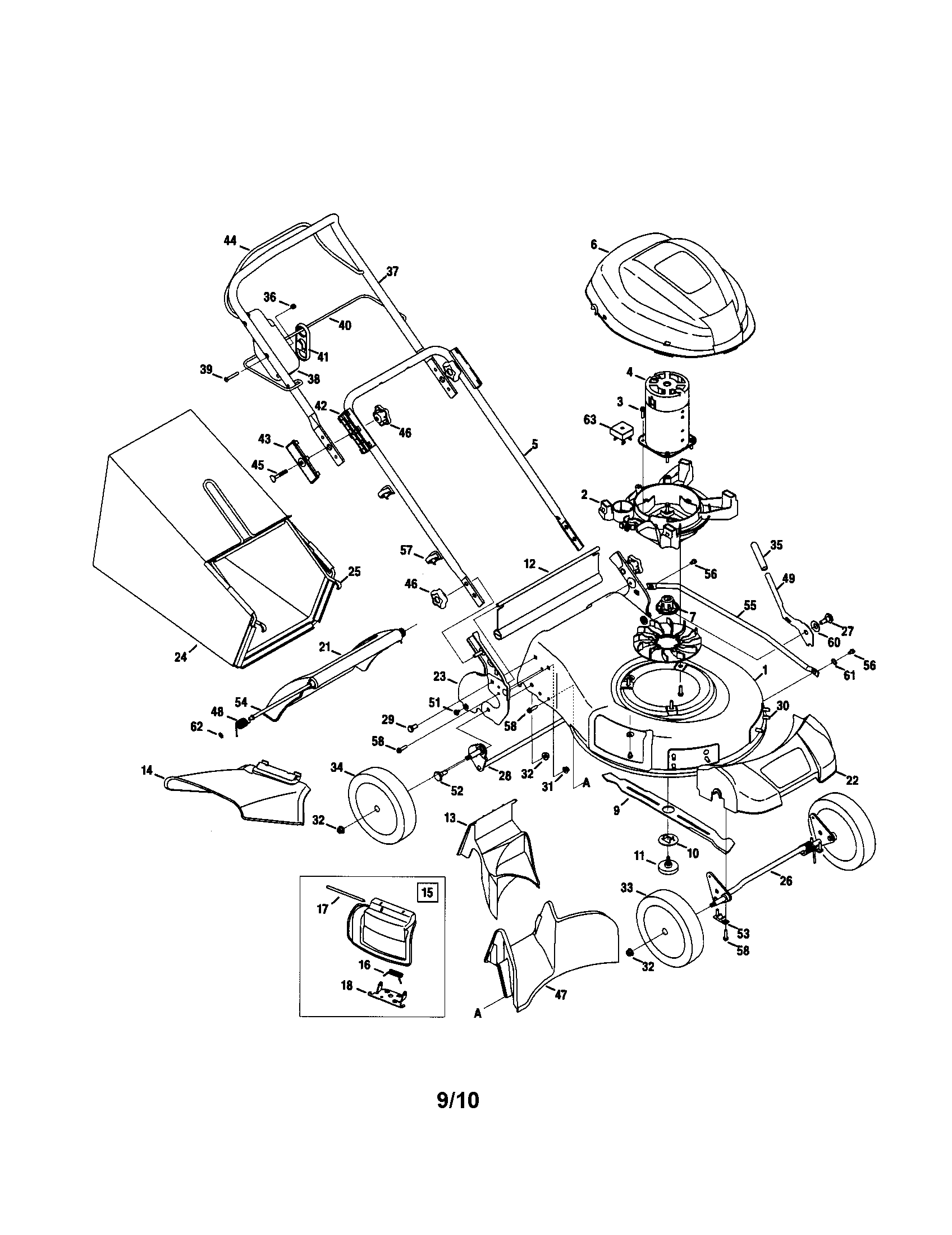 MTD 18A-182-799 rotary mower diagram