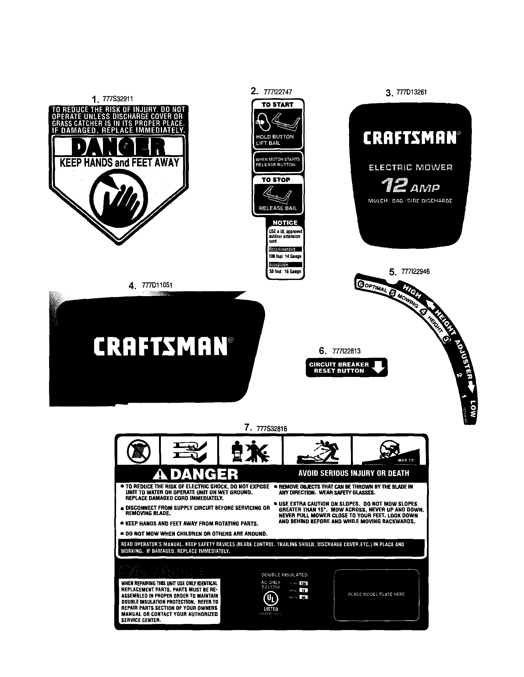 MTD 18A-182-799 decals diagram