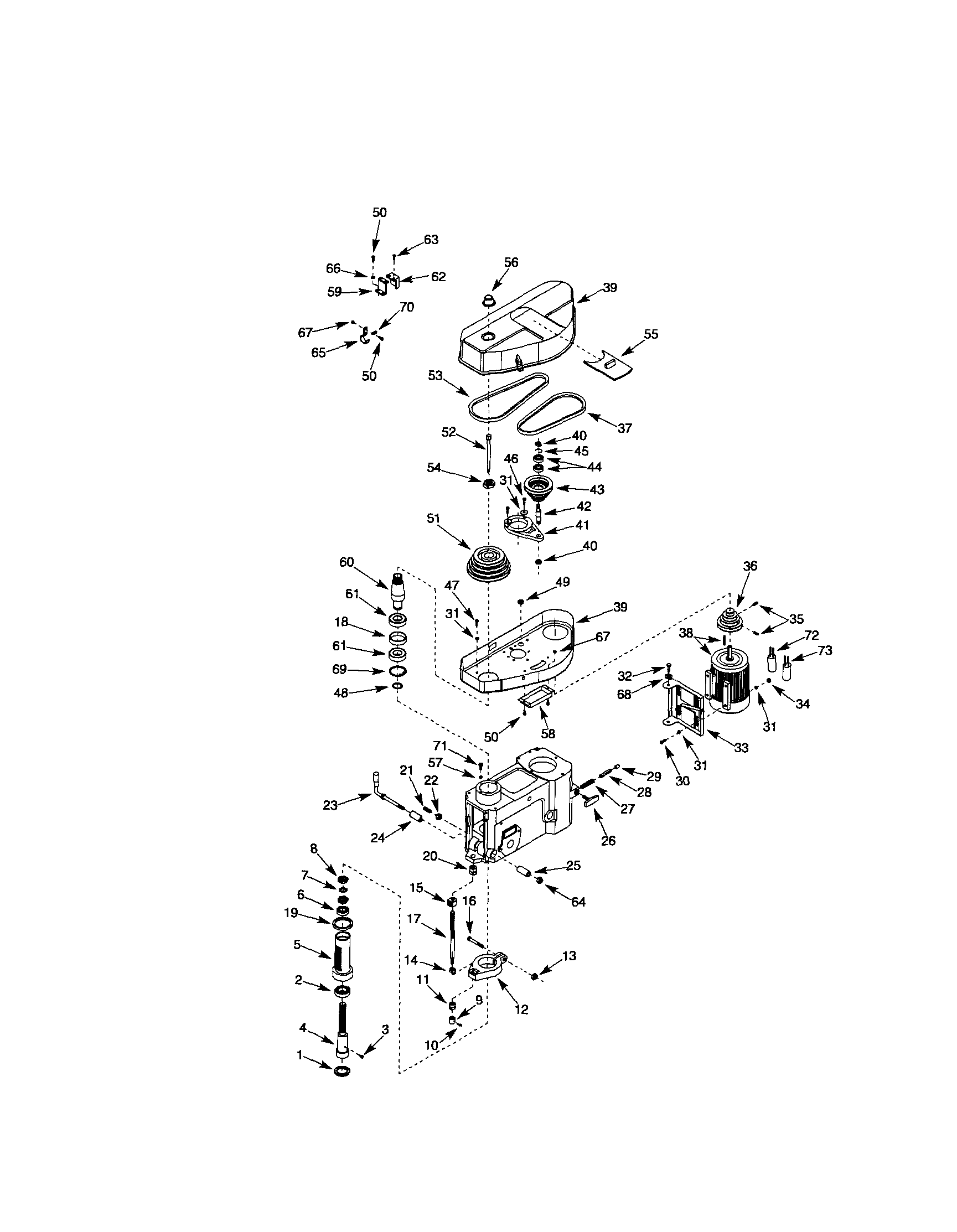 Craftsman 351211970 pulley covers diagram
