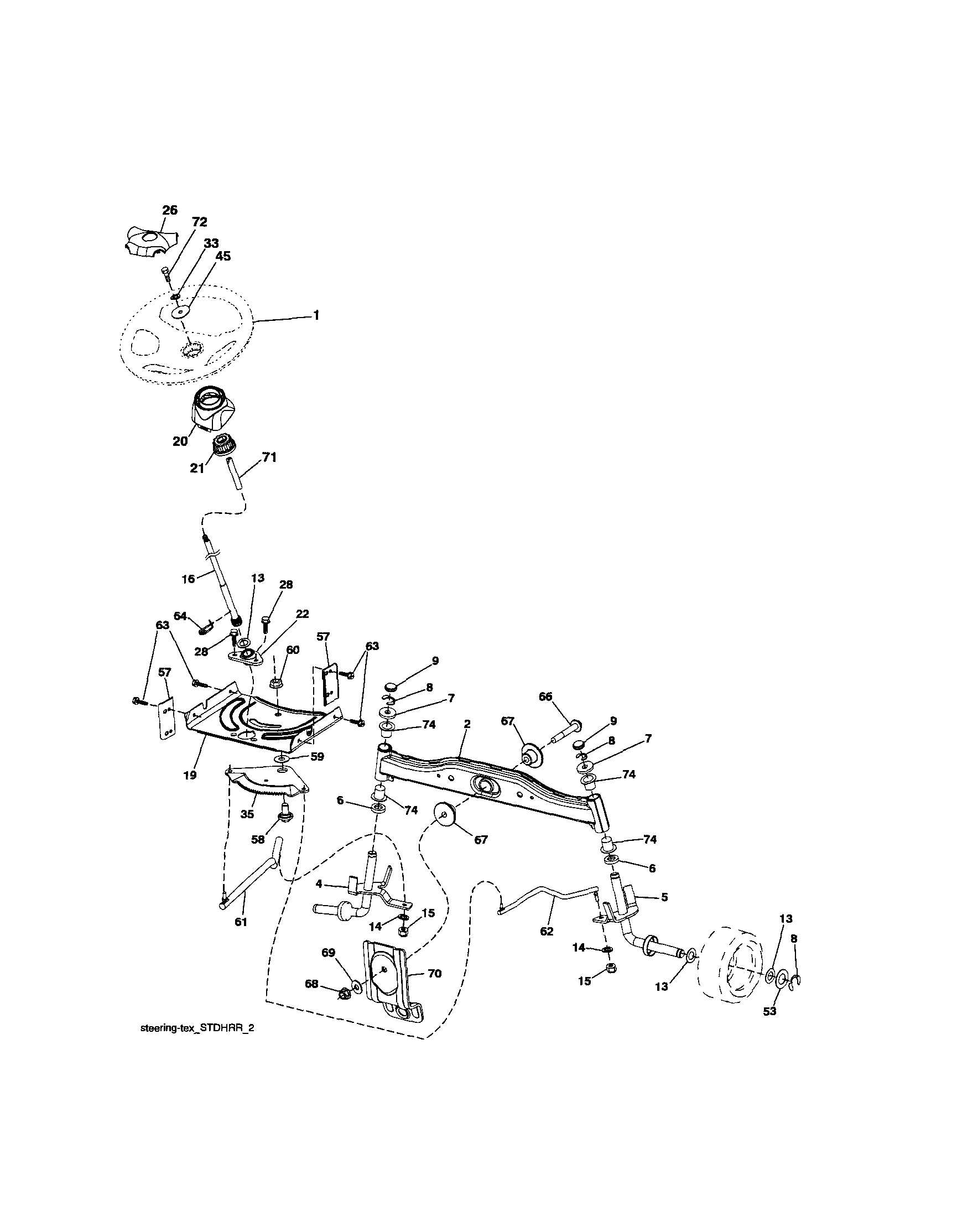 Craftsman 917280330 steering diagram
