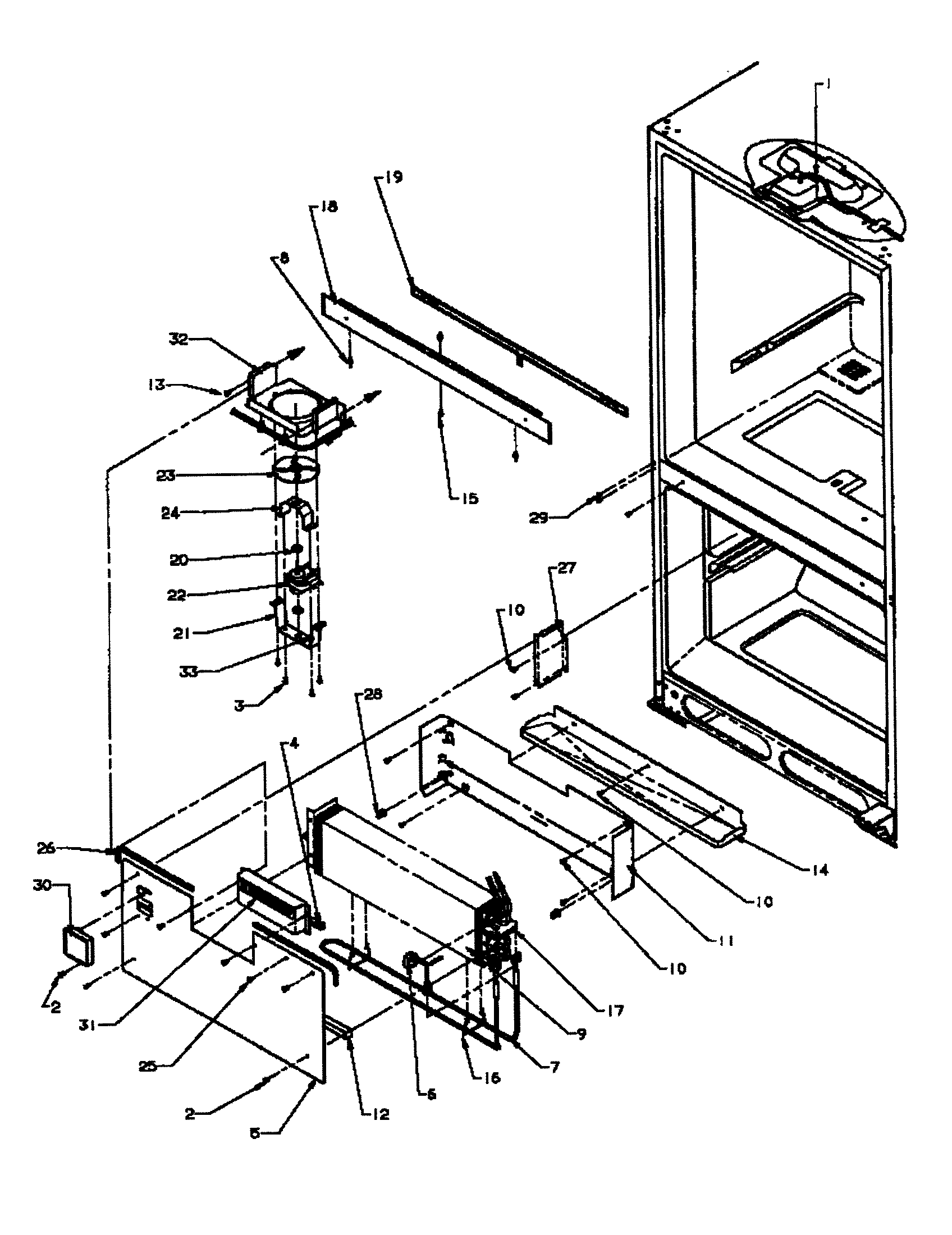 Amana BZ22RE-P1161601WE evaporator diagram
