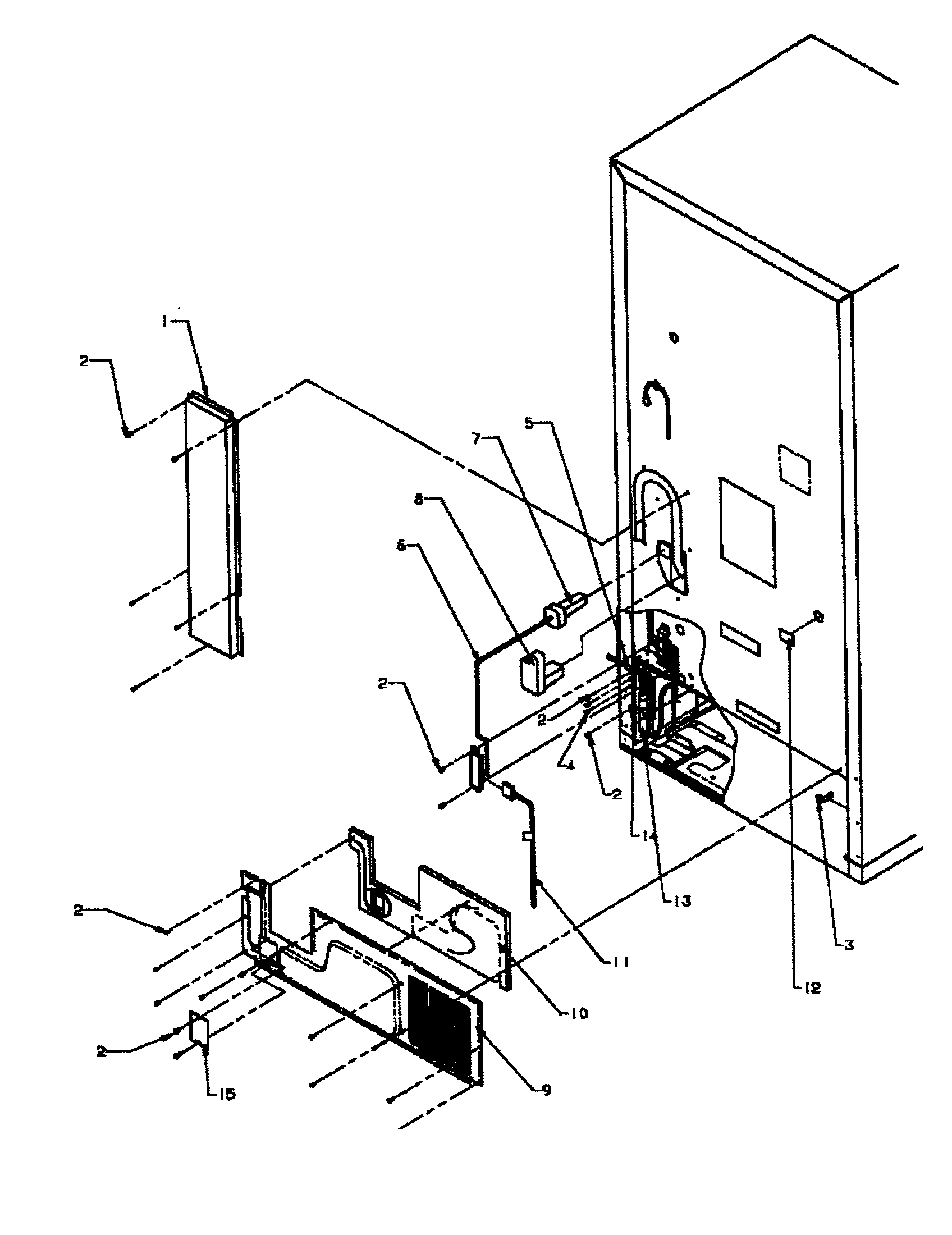 Amana BZ22RE-P1161601WE back cabinet diagram
