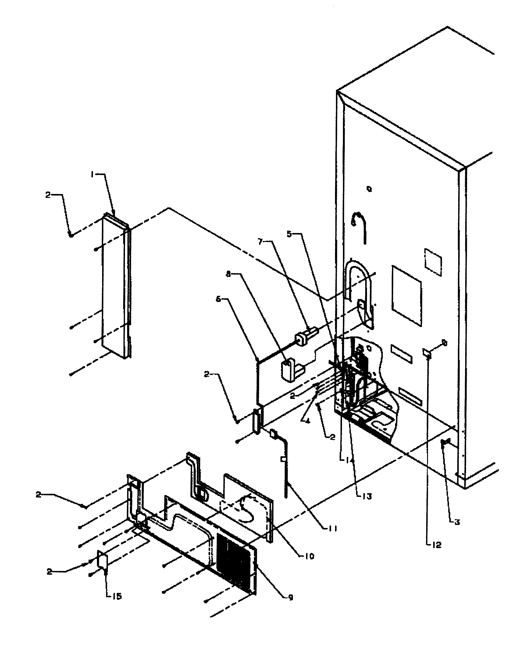 Amana BX22RW-P1161602WW back cabinet diagram