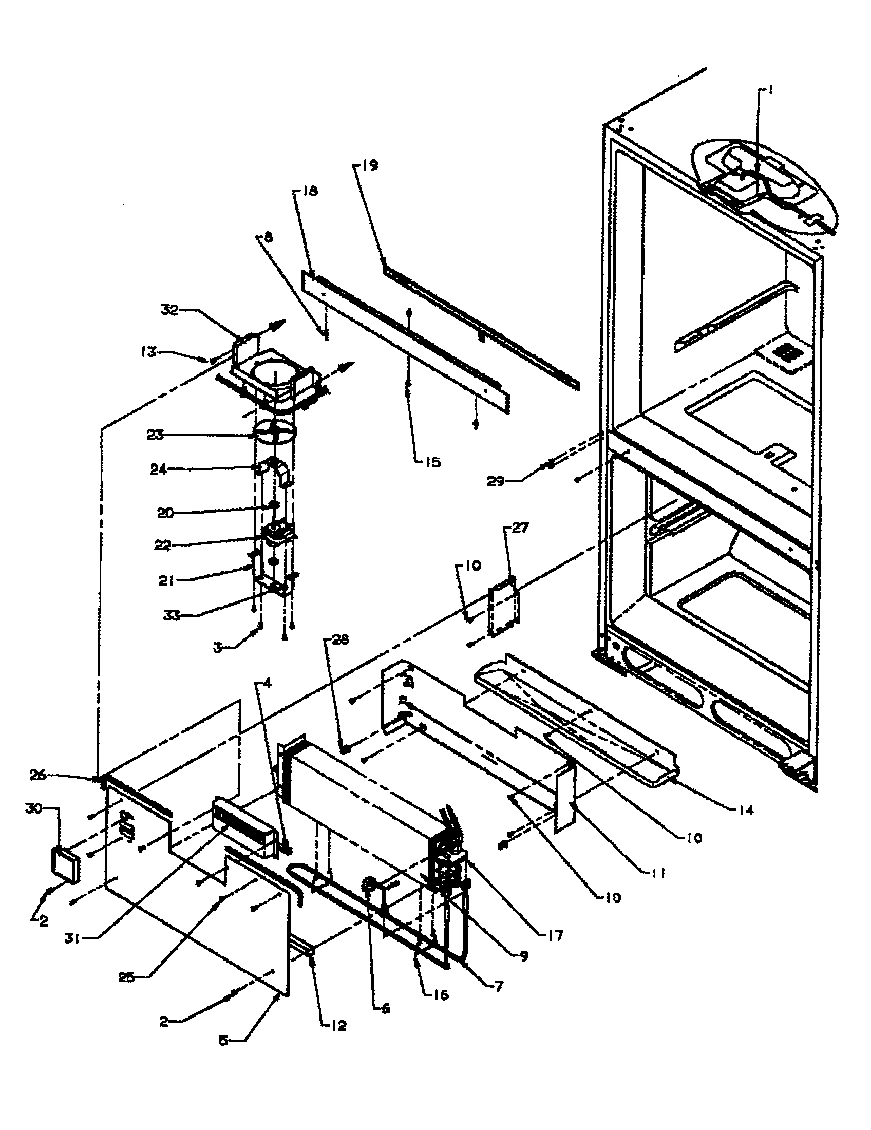 Amana BP22A2E-P1161605WE evaporator diagram