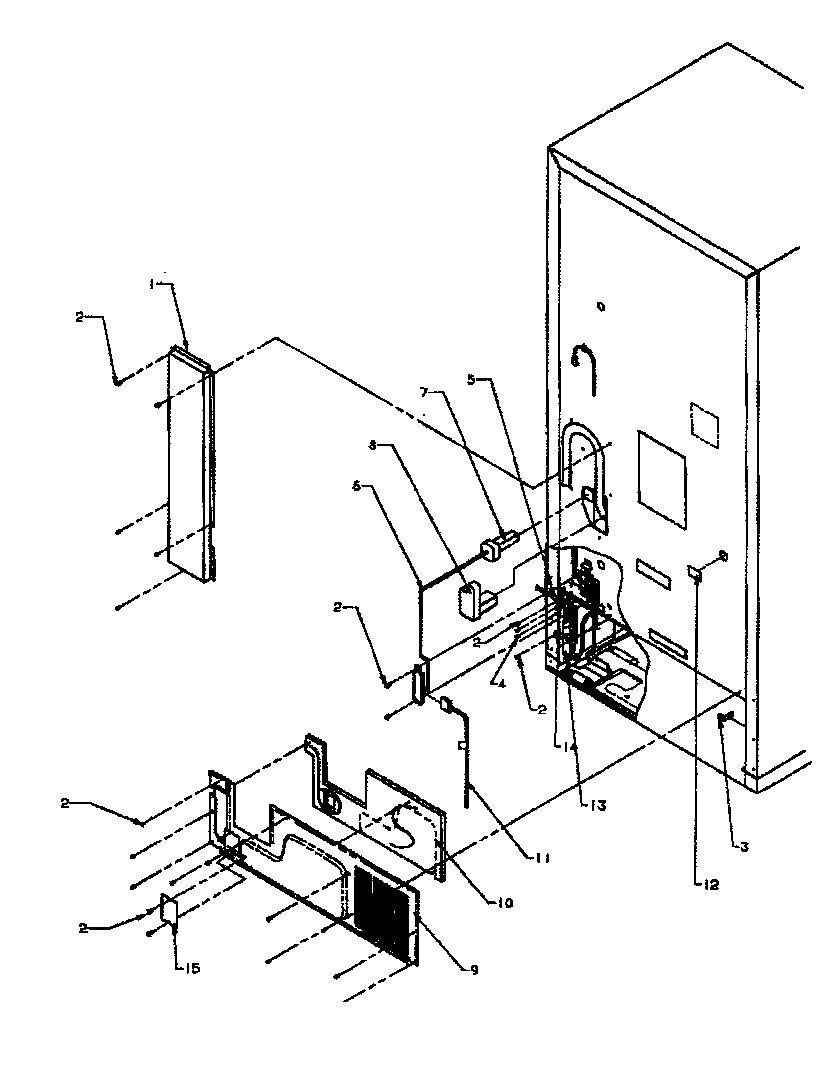 Amana BP22A2E-P1161605WE back cabinet diagram