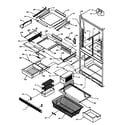 Amana BX22A2W-P1161606WW refrigerator/freezer shelving diagram
