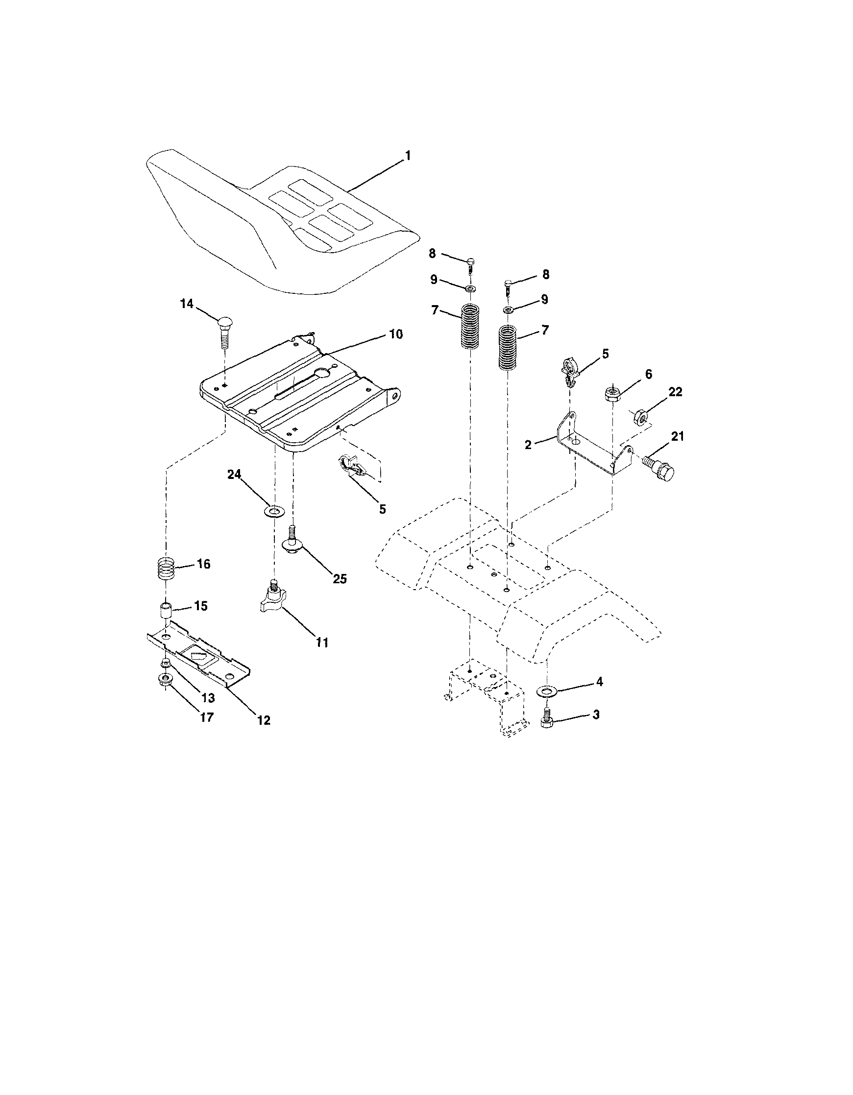 Craftsman 917254191 seat diagram