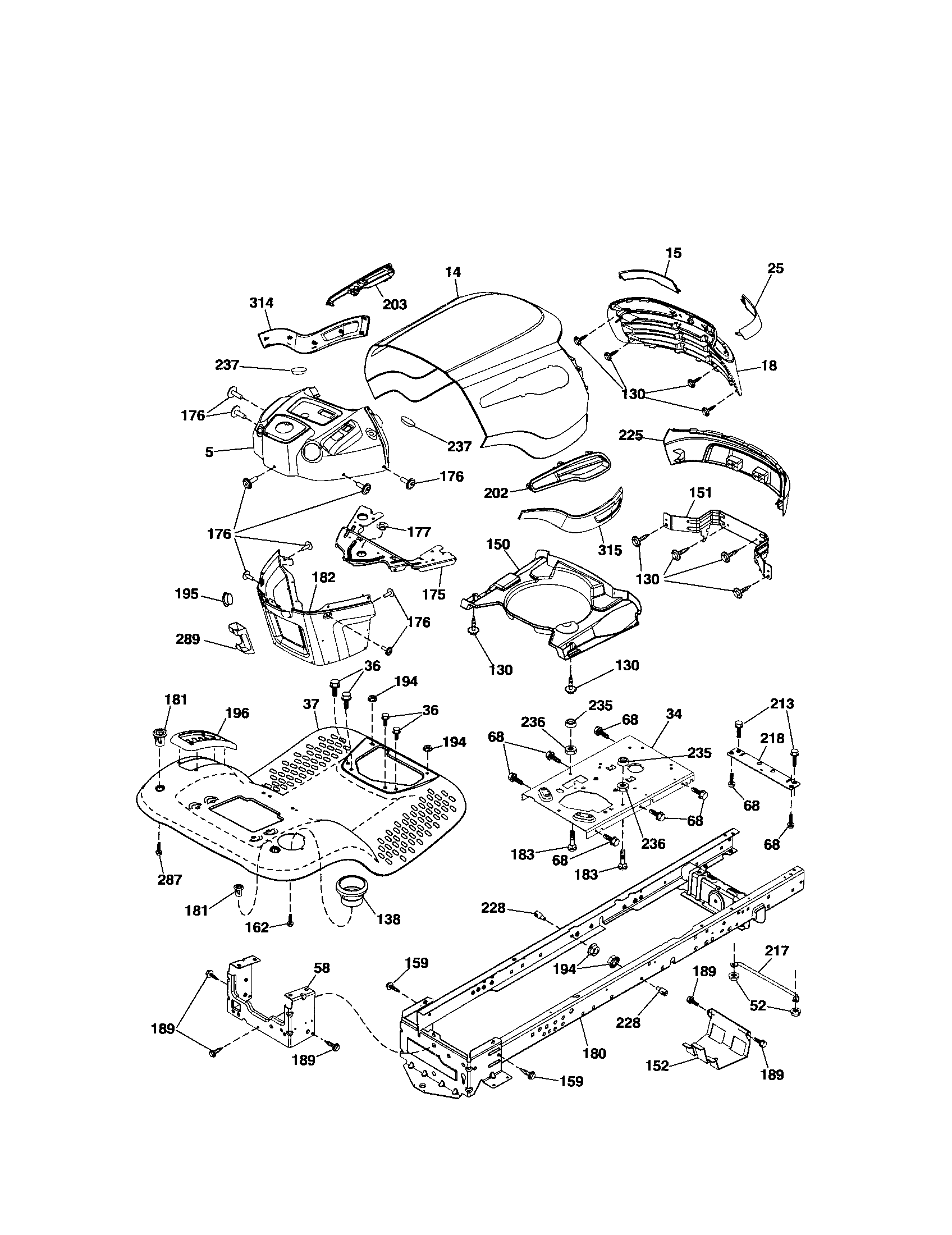 Craftsman 917254801 chassis diagram