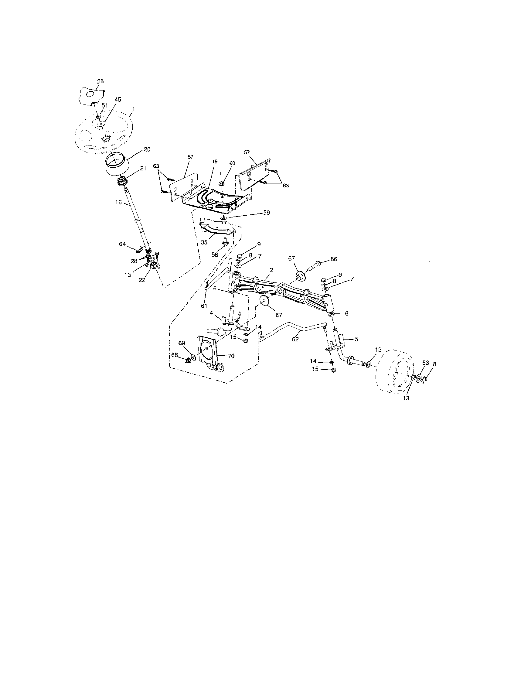 Craftsman 917254801 steering diagram