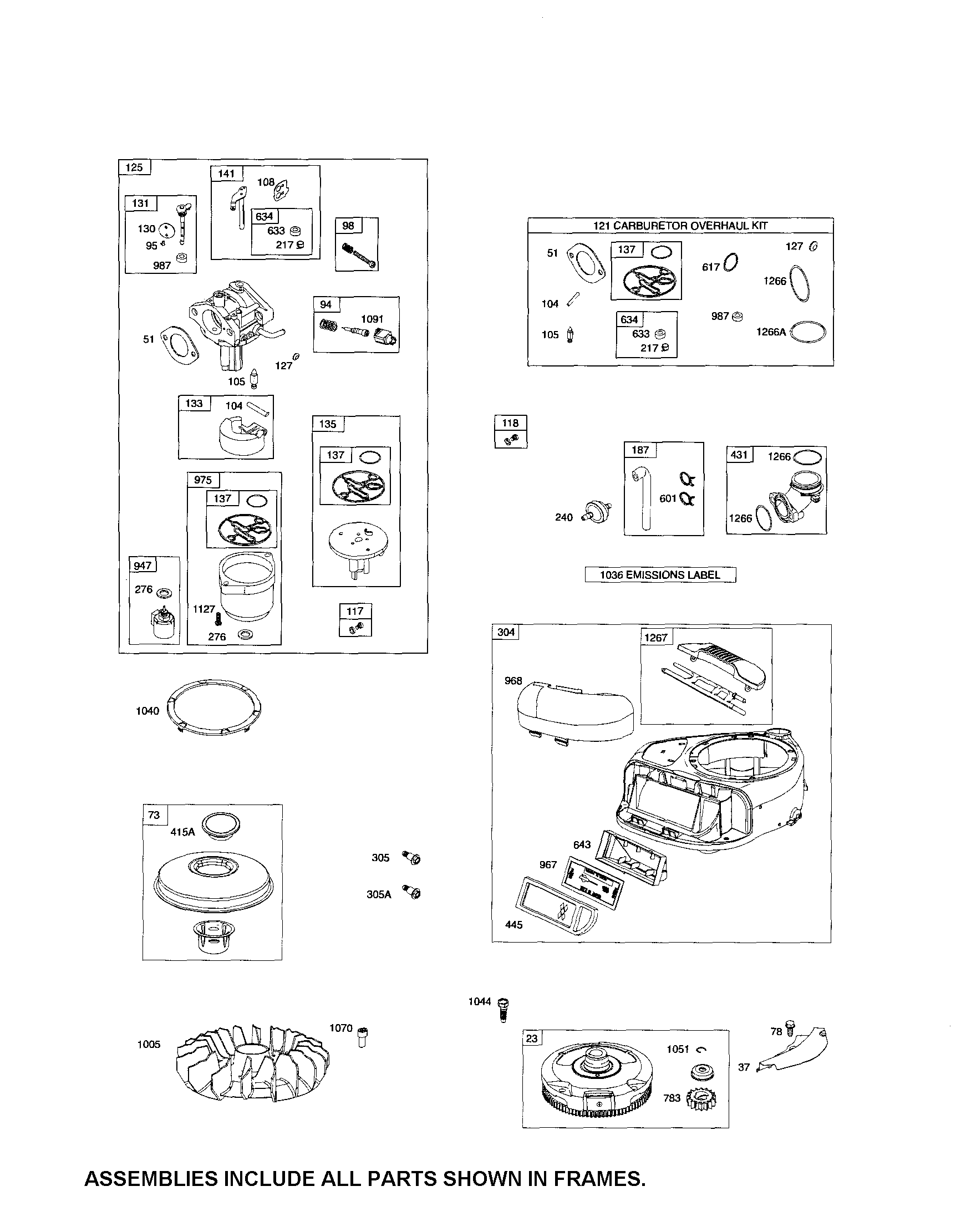 Craftsman 917253631 carburetor/blower housing diagram