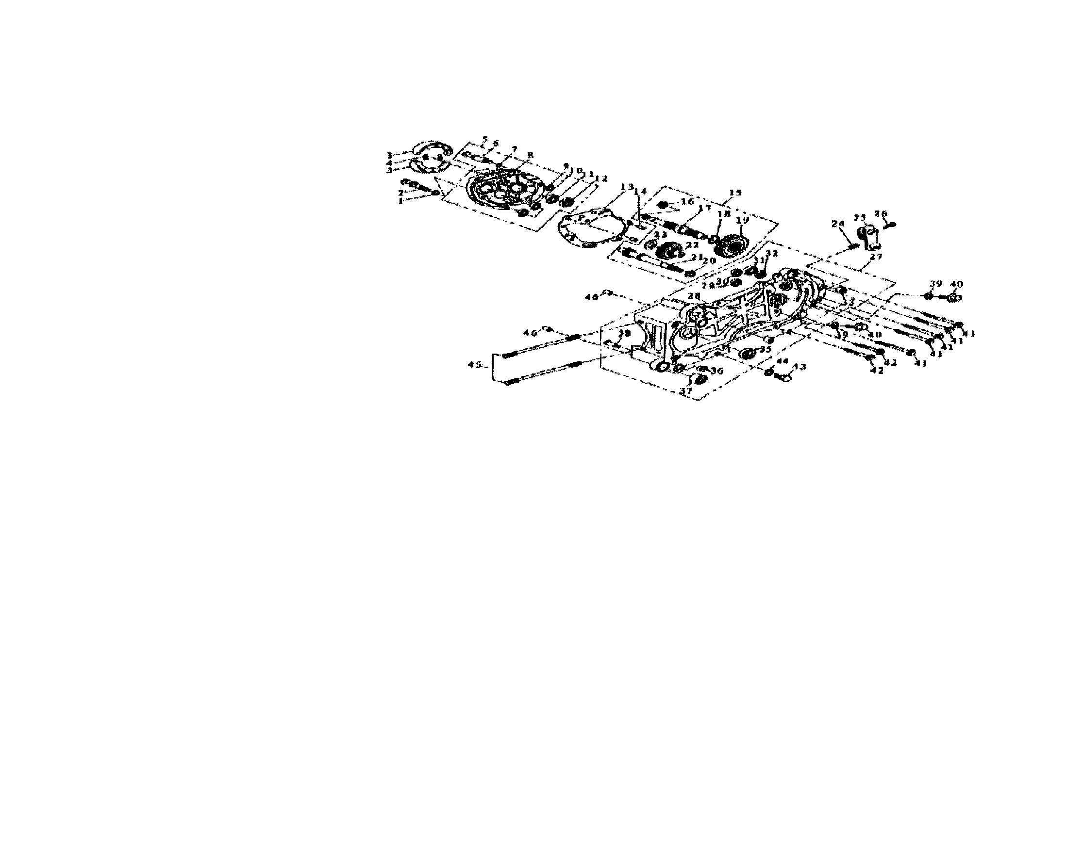Baja RT50-R left crankcase diagram