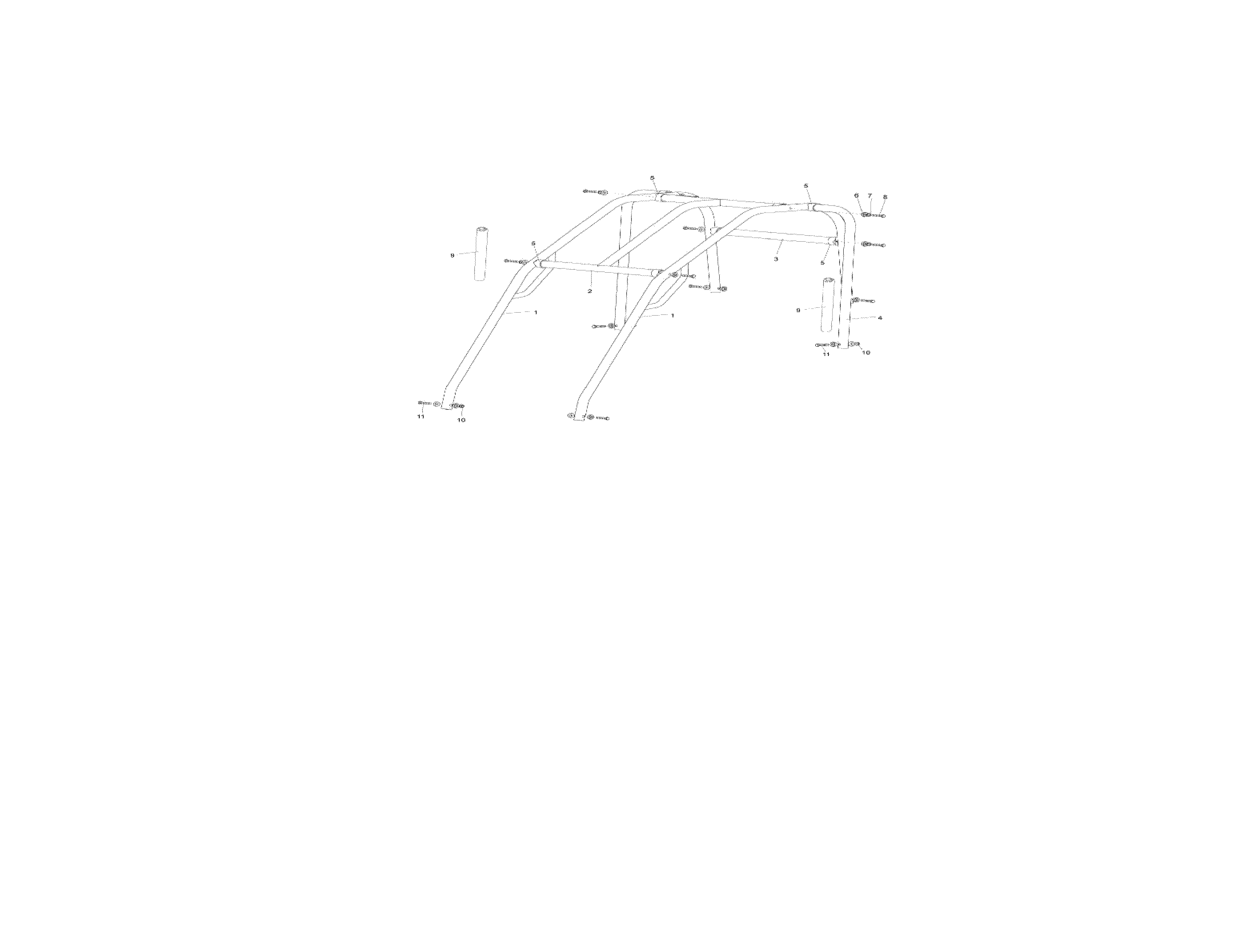 Baja BR150 brushguard diagram