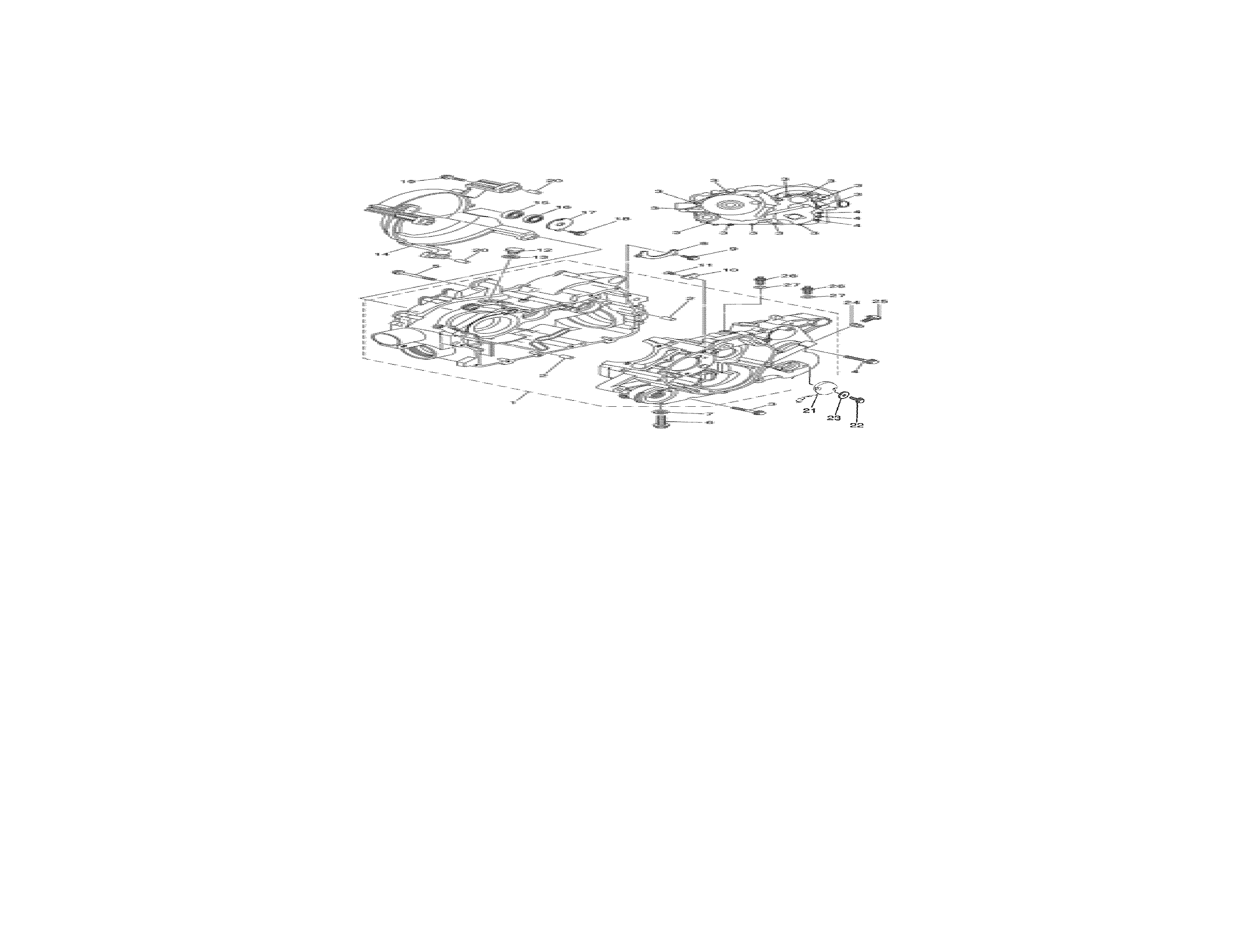 Baja WD400U-2 crankcase diagram