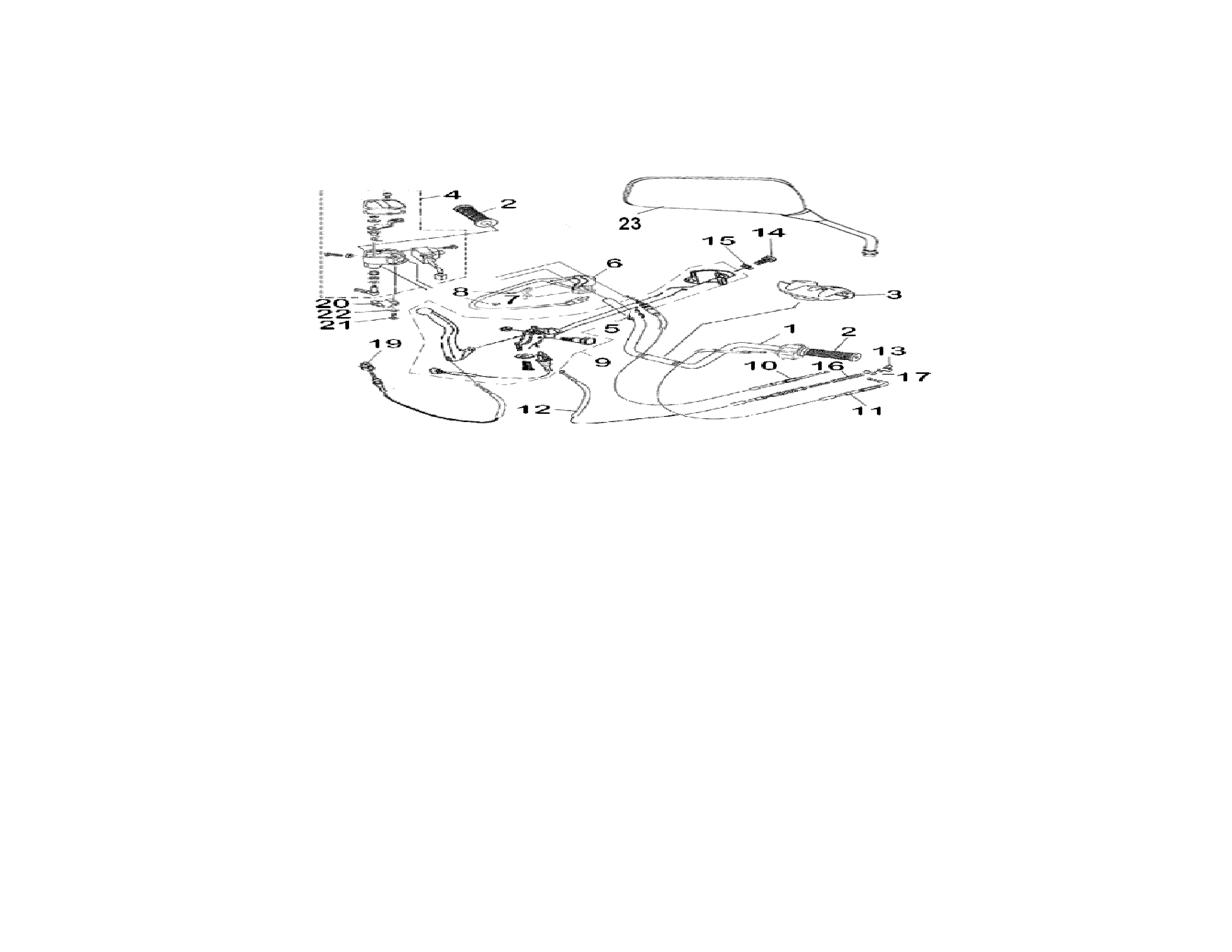 Baja WD400U-2 handle bar diagram