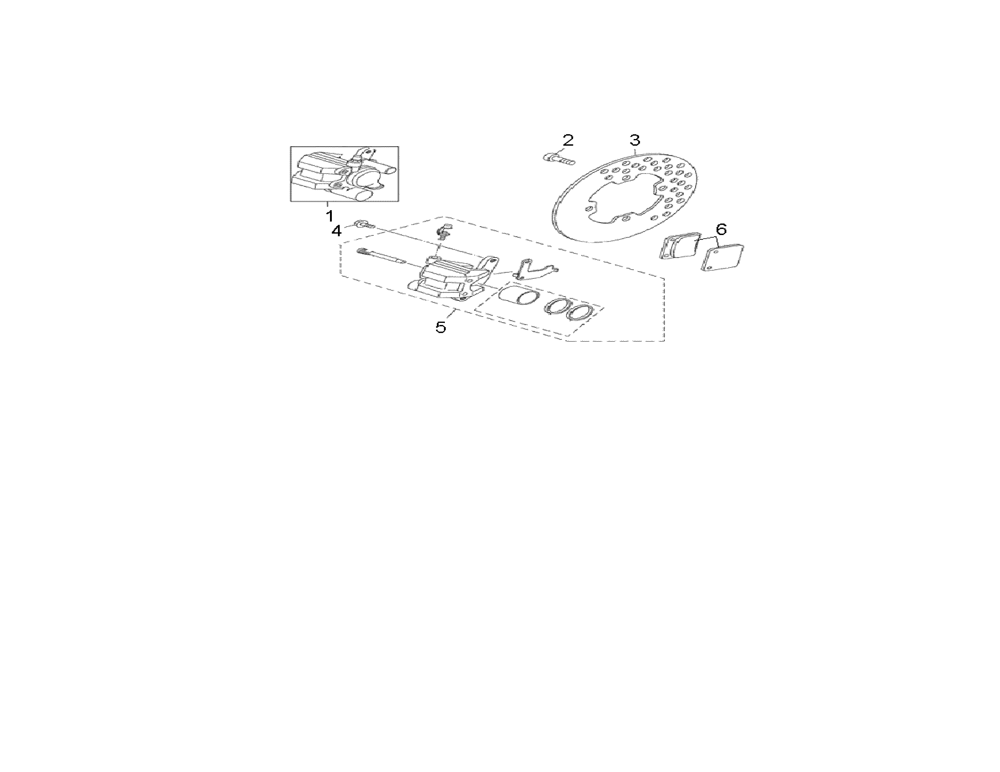 Baja WD400U-2 brake caliper diagram