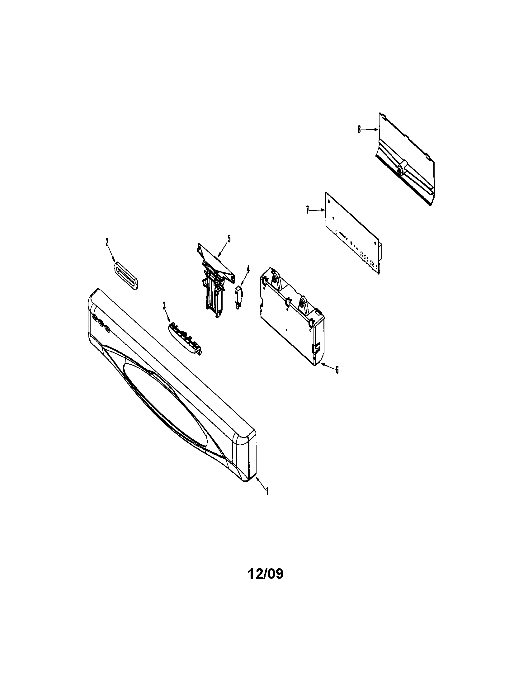 Maytag MDBH965AWW3 control panel diagram