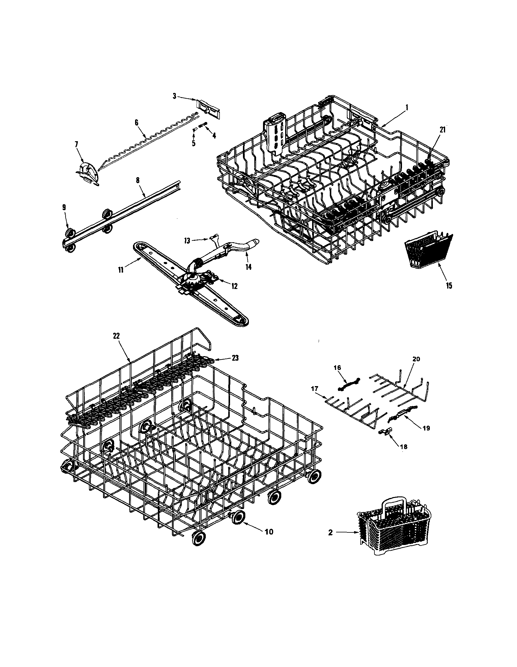 Maytag MDBH965AWW3 track & rack diagram