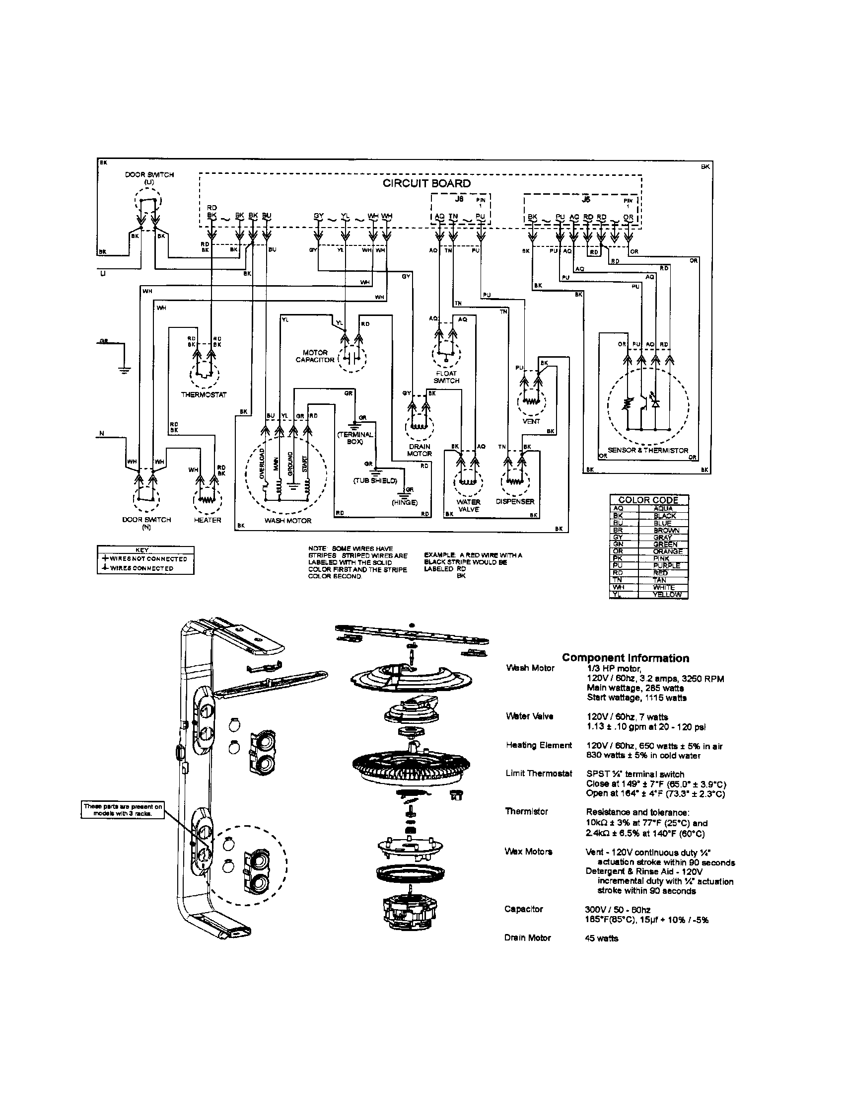 Maytag MDBH965AWW3 wiring information diagram