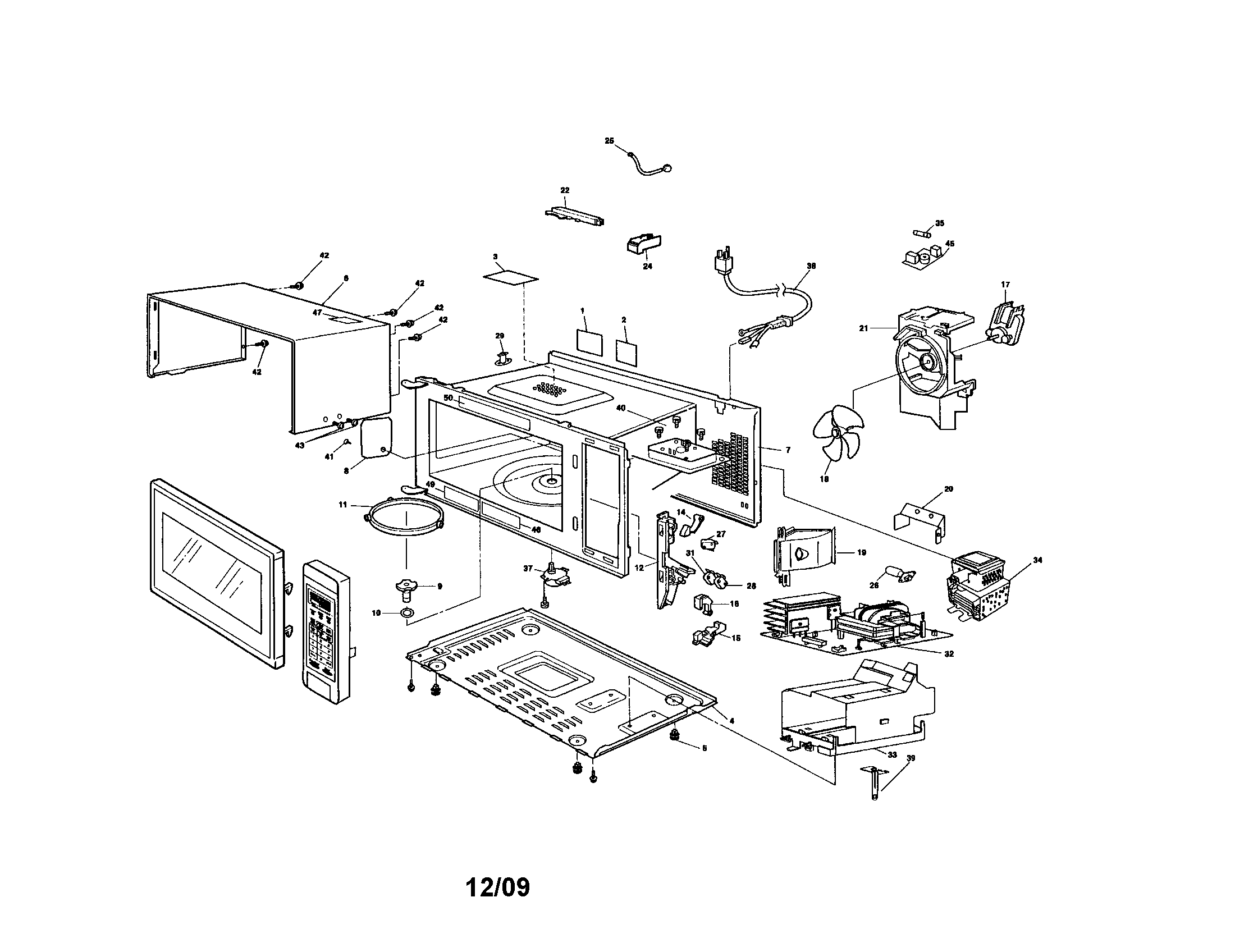 Panasonic NN-SN797S body diagram
