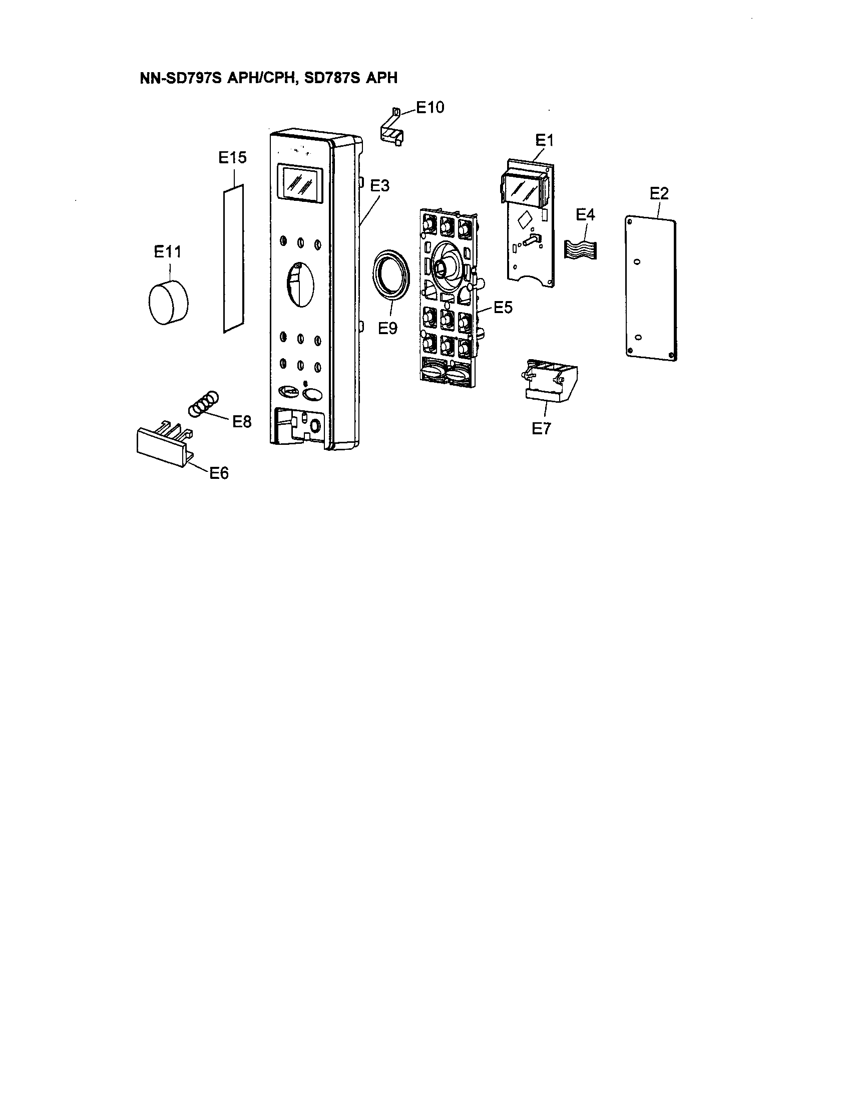 Panasonic NN-SN797S escutcheon base diagram