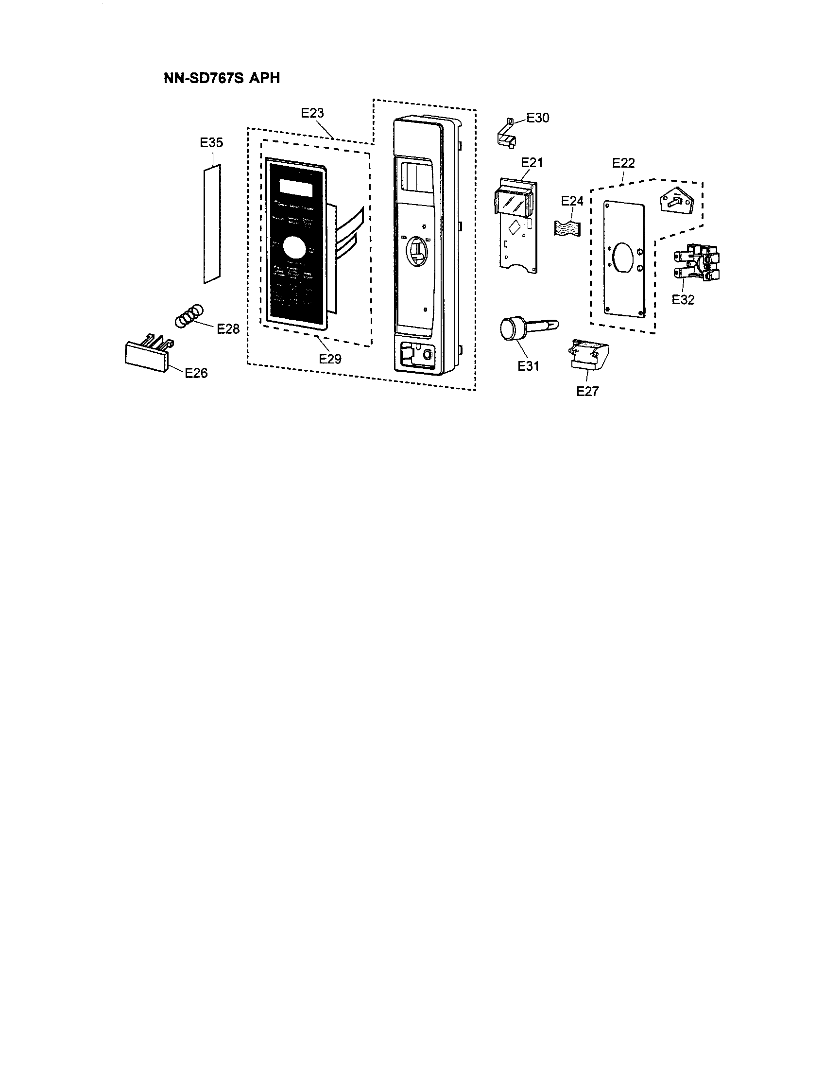 Panasonic NN-SN797S escutcheon base diagram