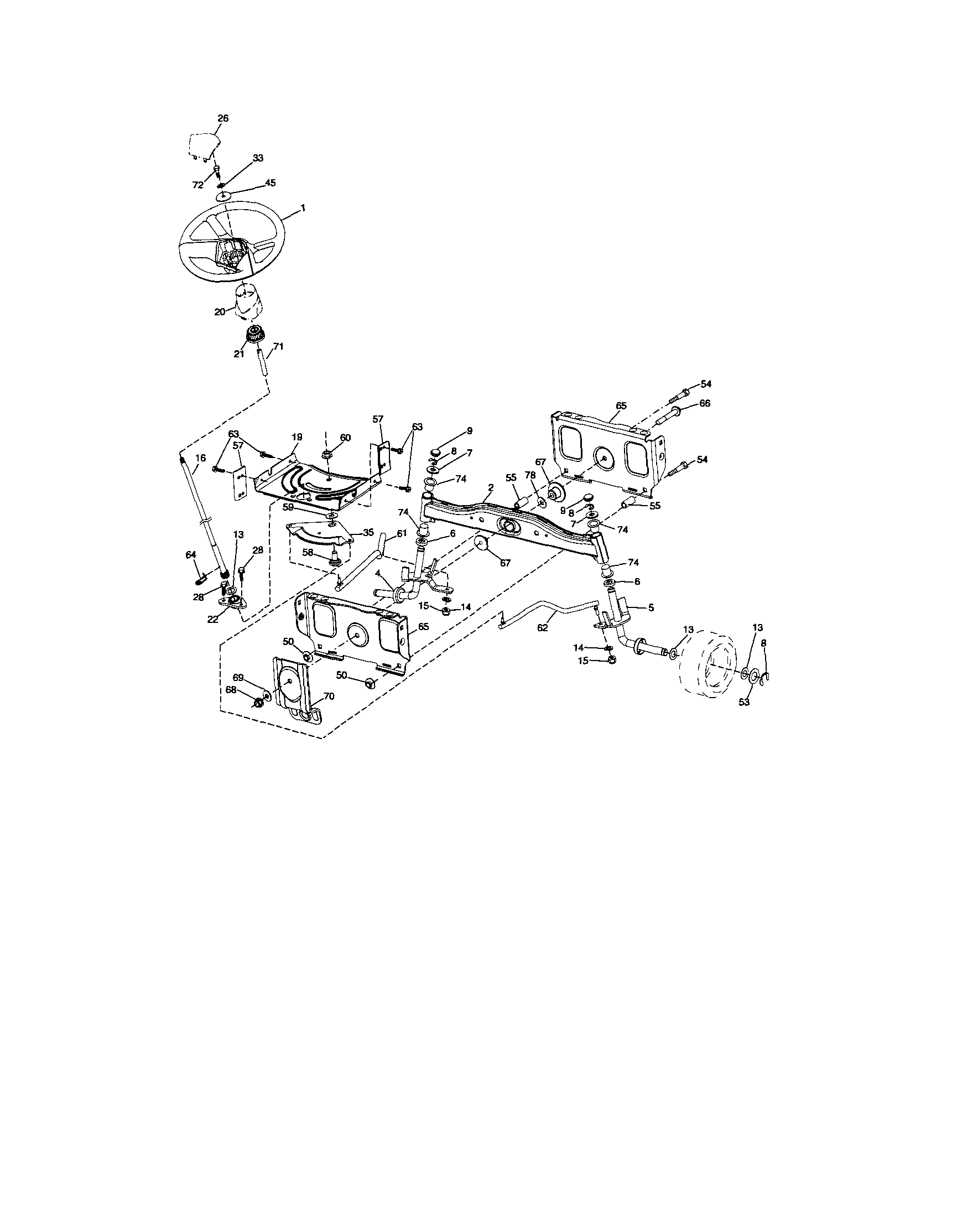 Craftsman 917289073 steering diagram