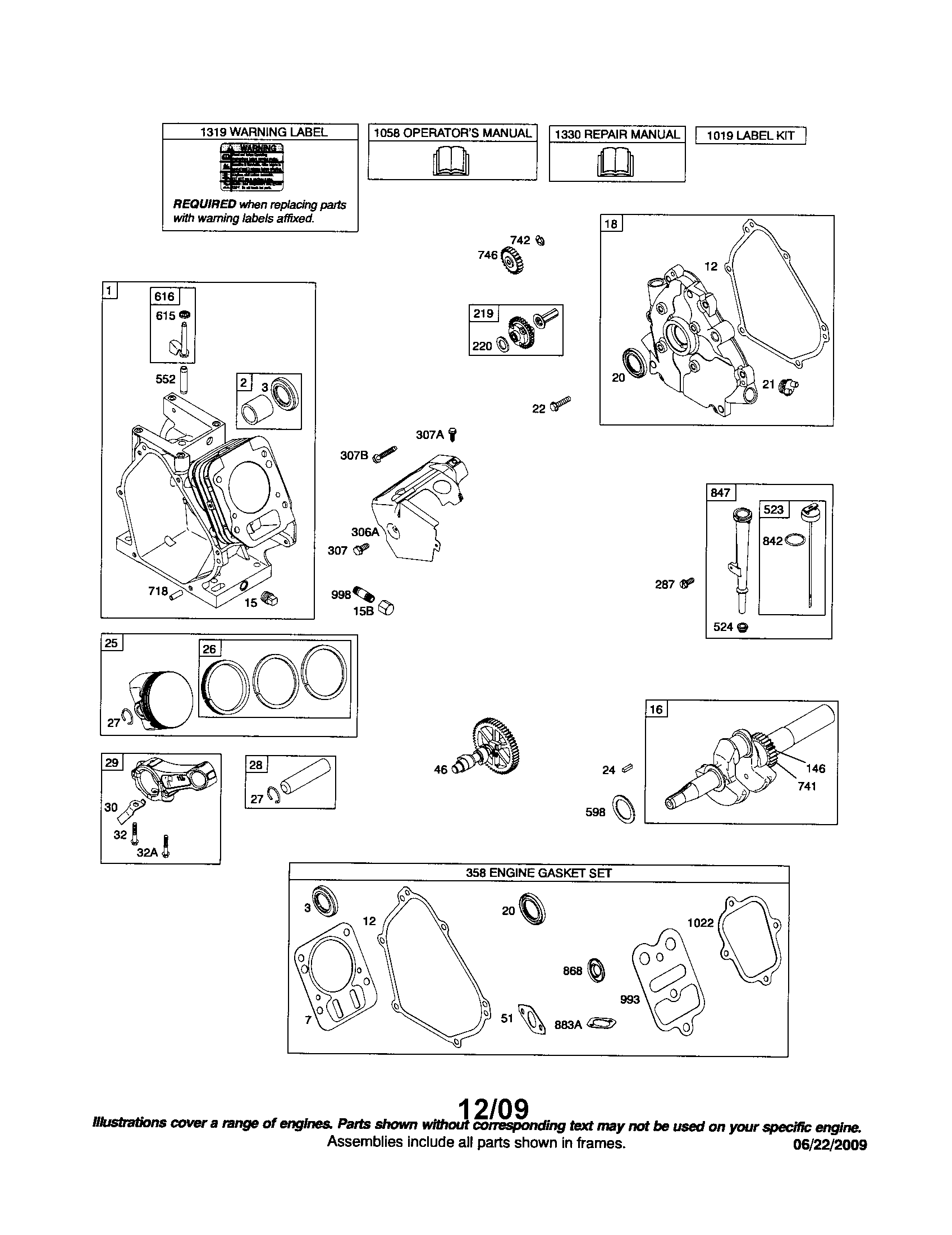 Craftsman 107889650 cylinder/crankshaft/crankcase diagram