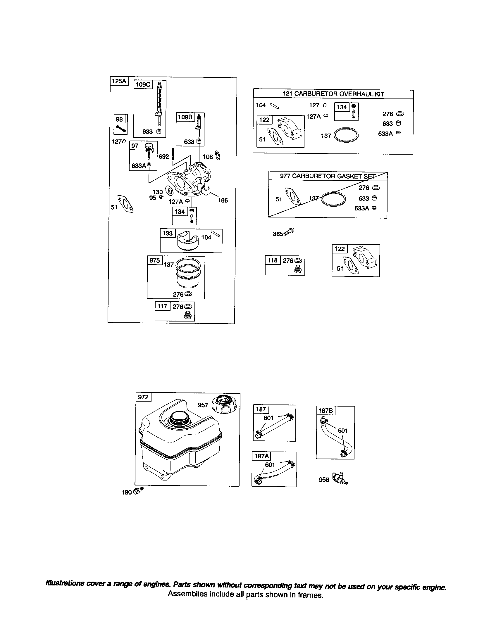Craftsman 107889650 carburetor/fuel tank diagram