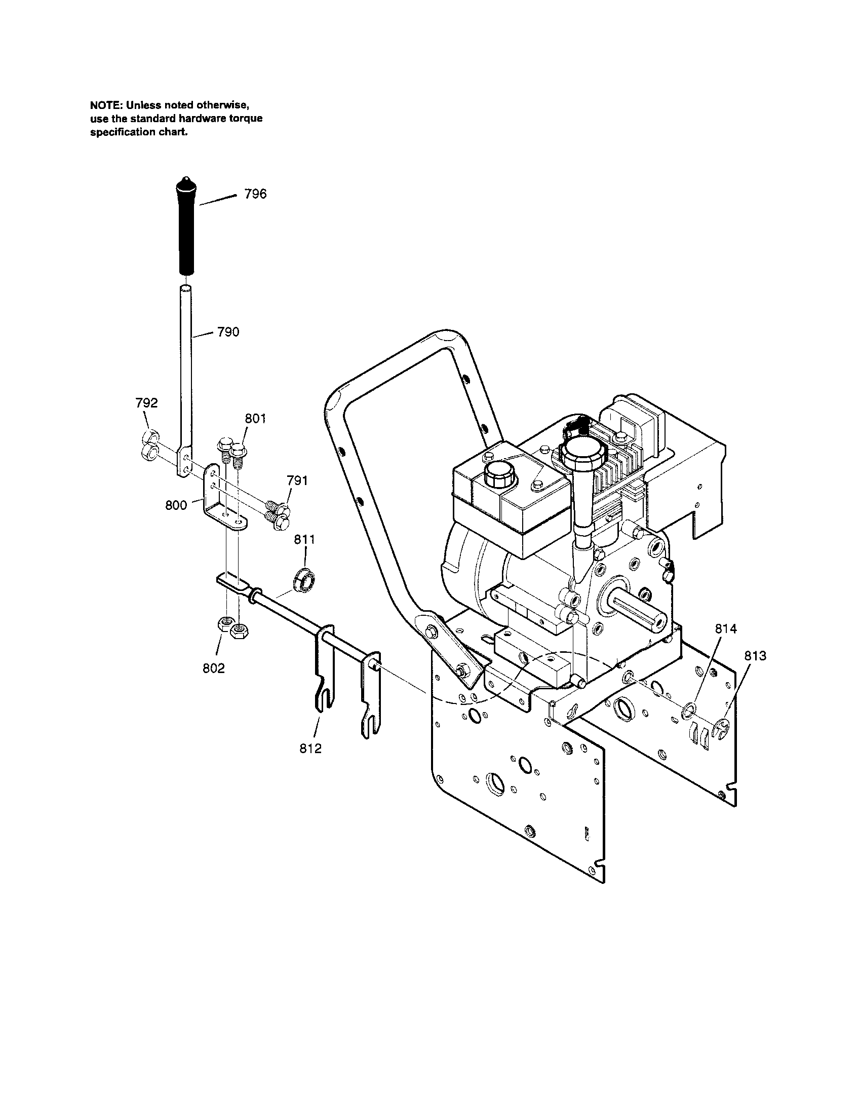 Craftsman 107889650 shift yoke diagram