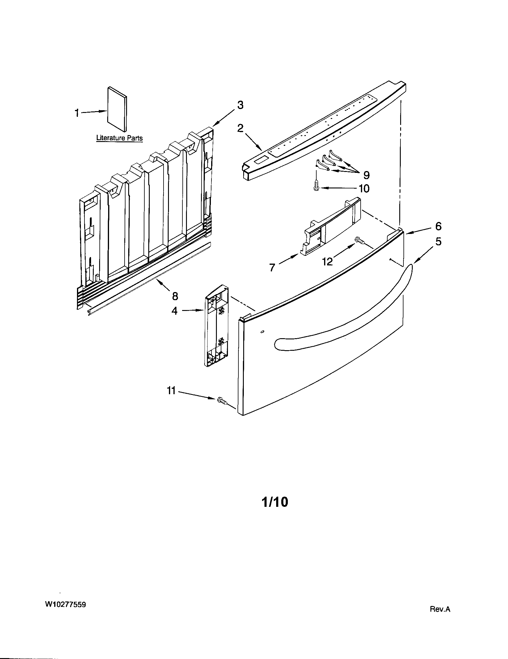 Kenmore Elite 46513333600 front panel diagram