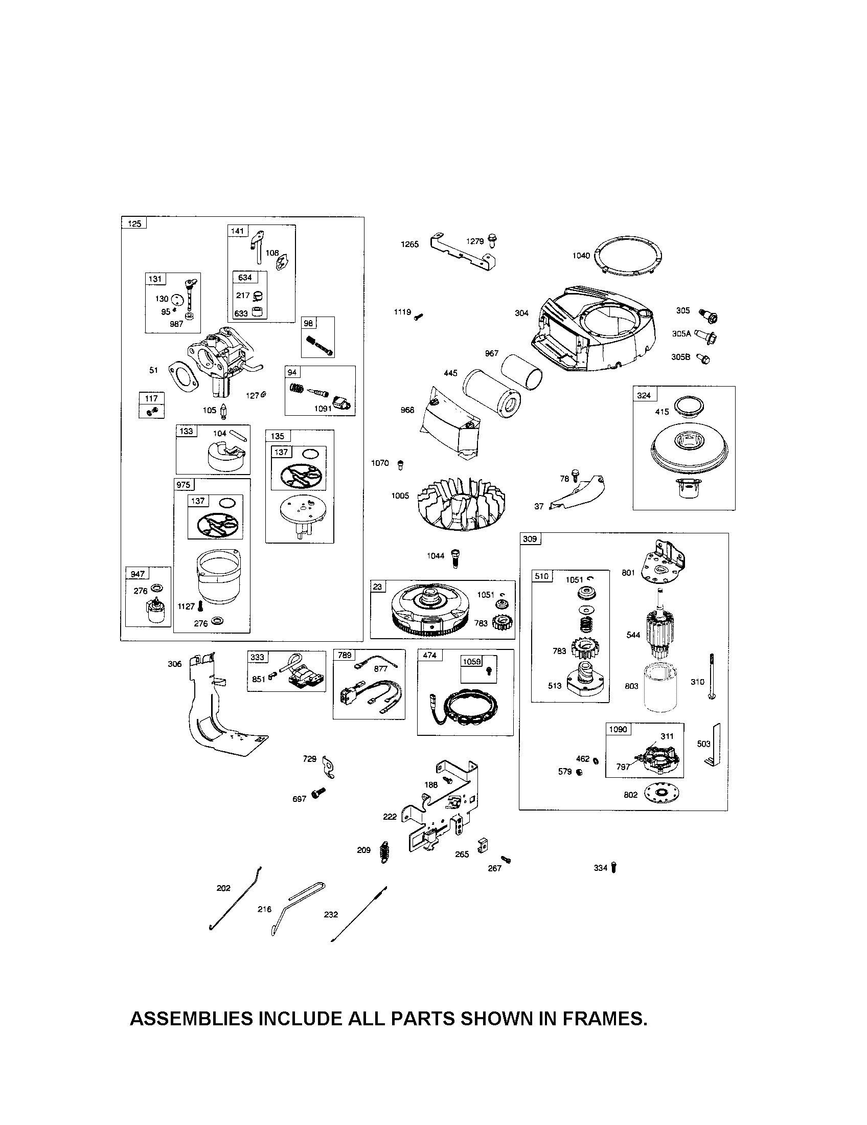 Craftsman 917289213 carburetor/motor-starter diagram