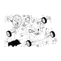 Craftsman 917374111 drive control/gear case/wheels diagram