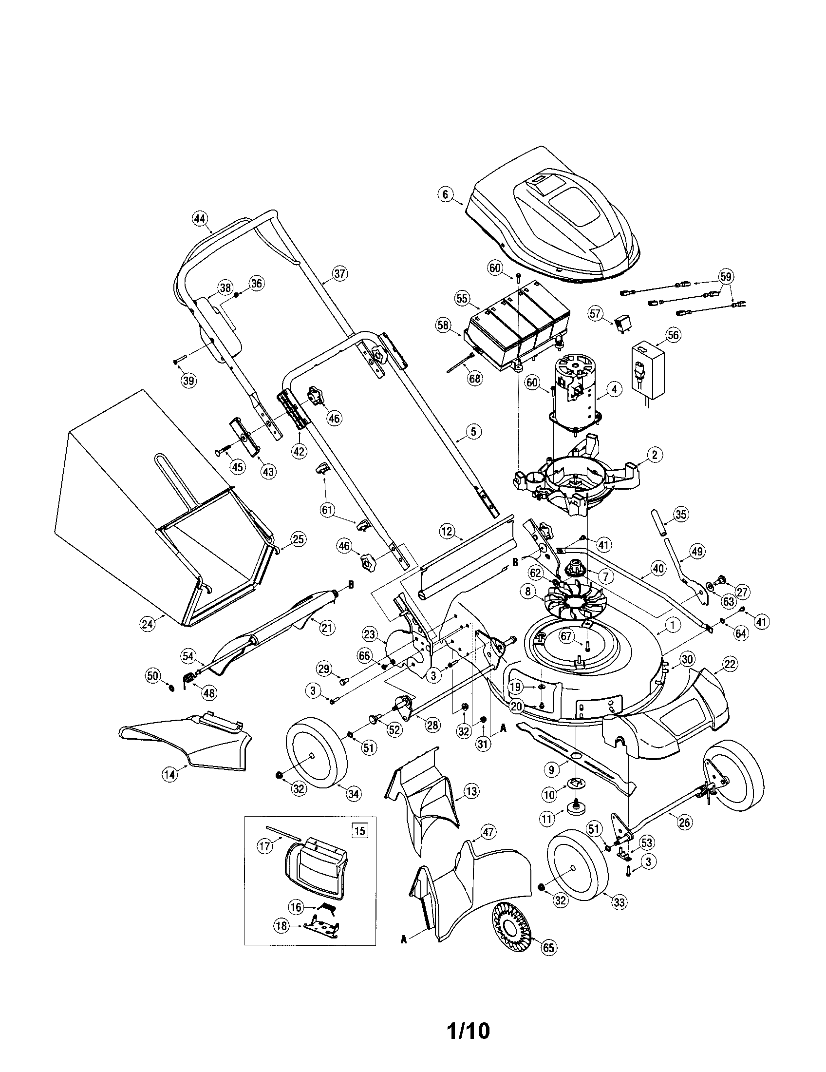 Craftsman 247370480 lawn mower diagram