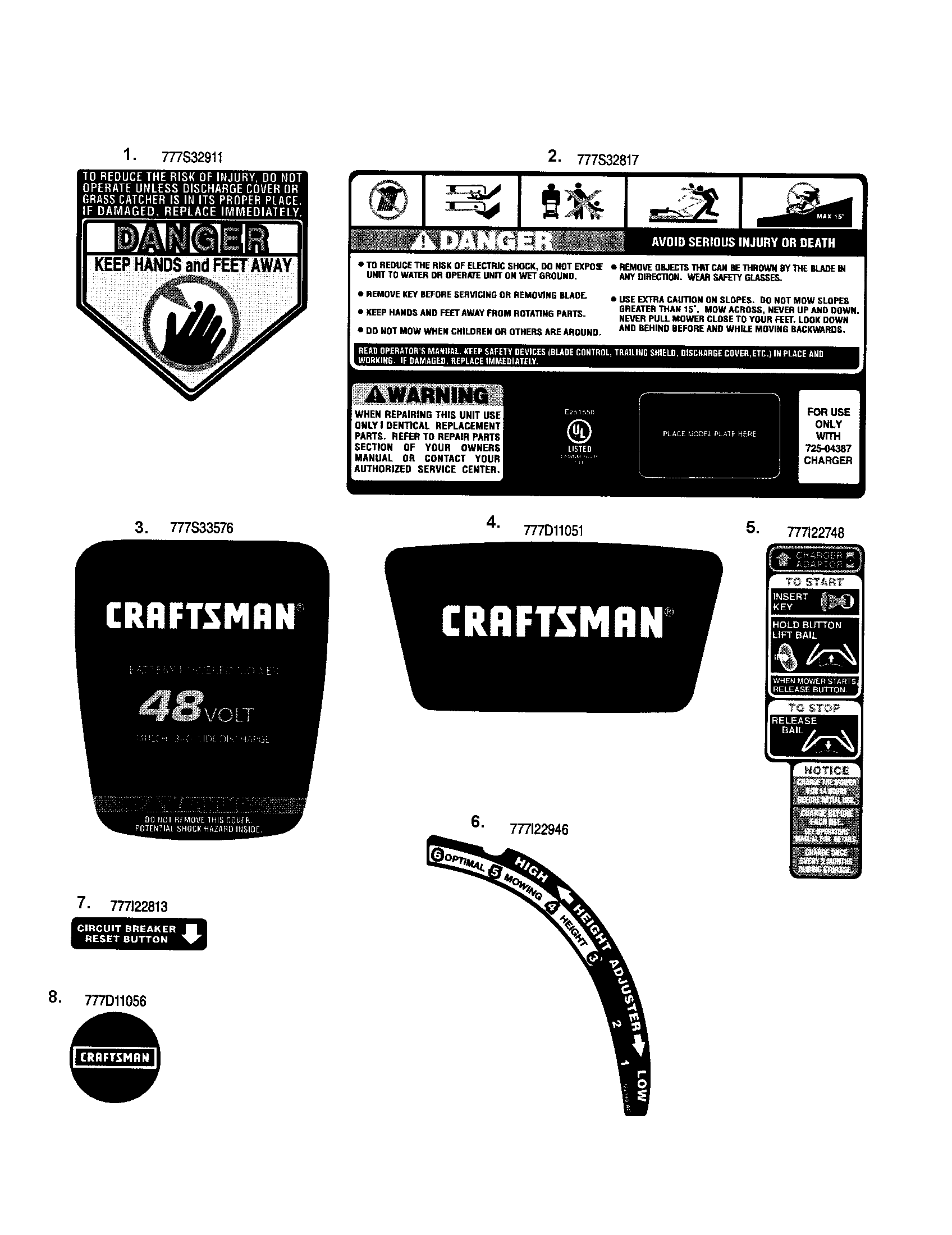 Craftsman 247370480 decals diagram