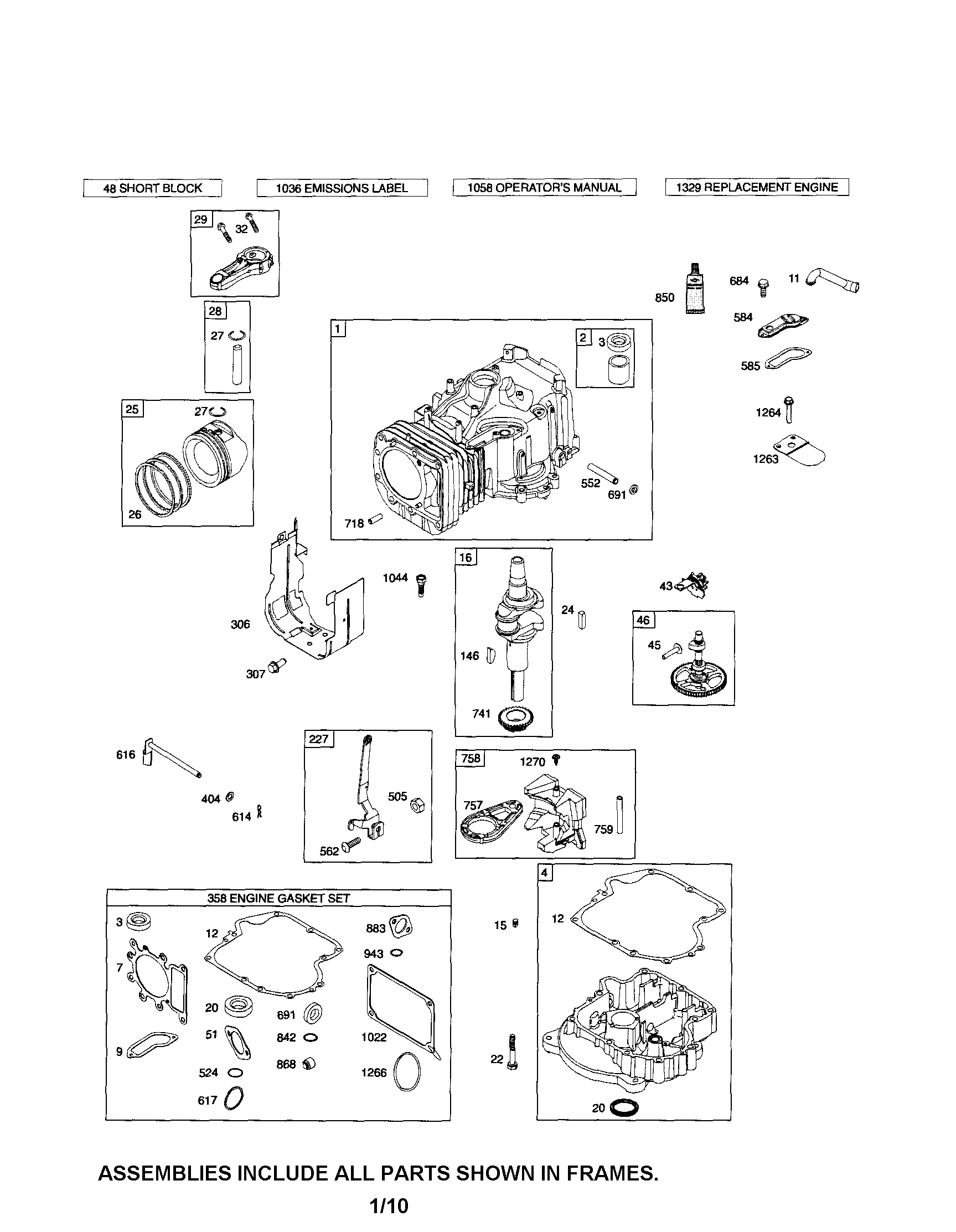 MTD 13AN771S299 cylinder/crankshaft/crankcase diagram