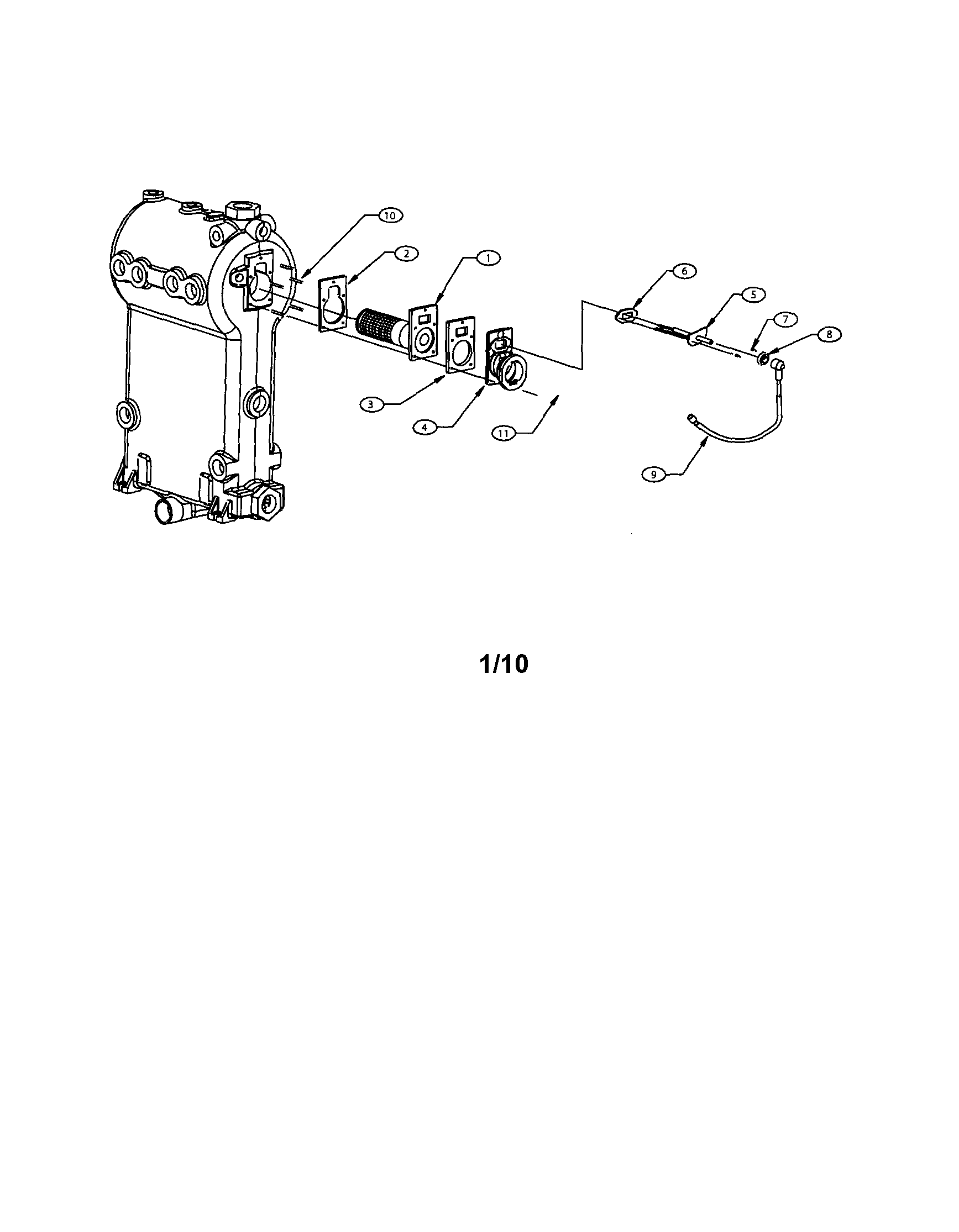 Dunkirk FW95M-200 burner/igniter diagram