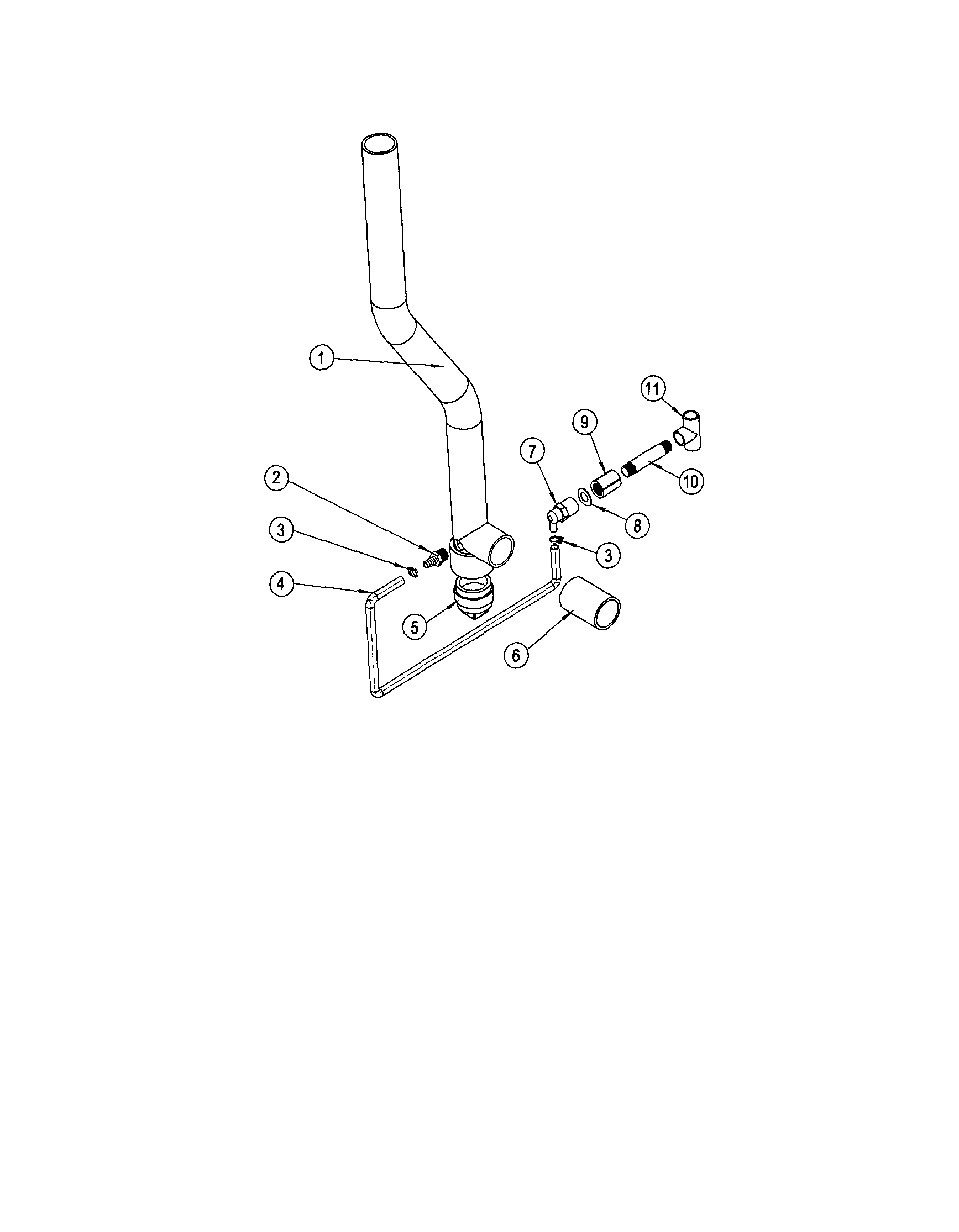 Dunkirk FW95M-200 exhaust tee/condensate trap diagram