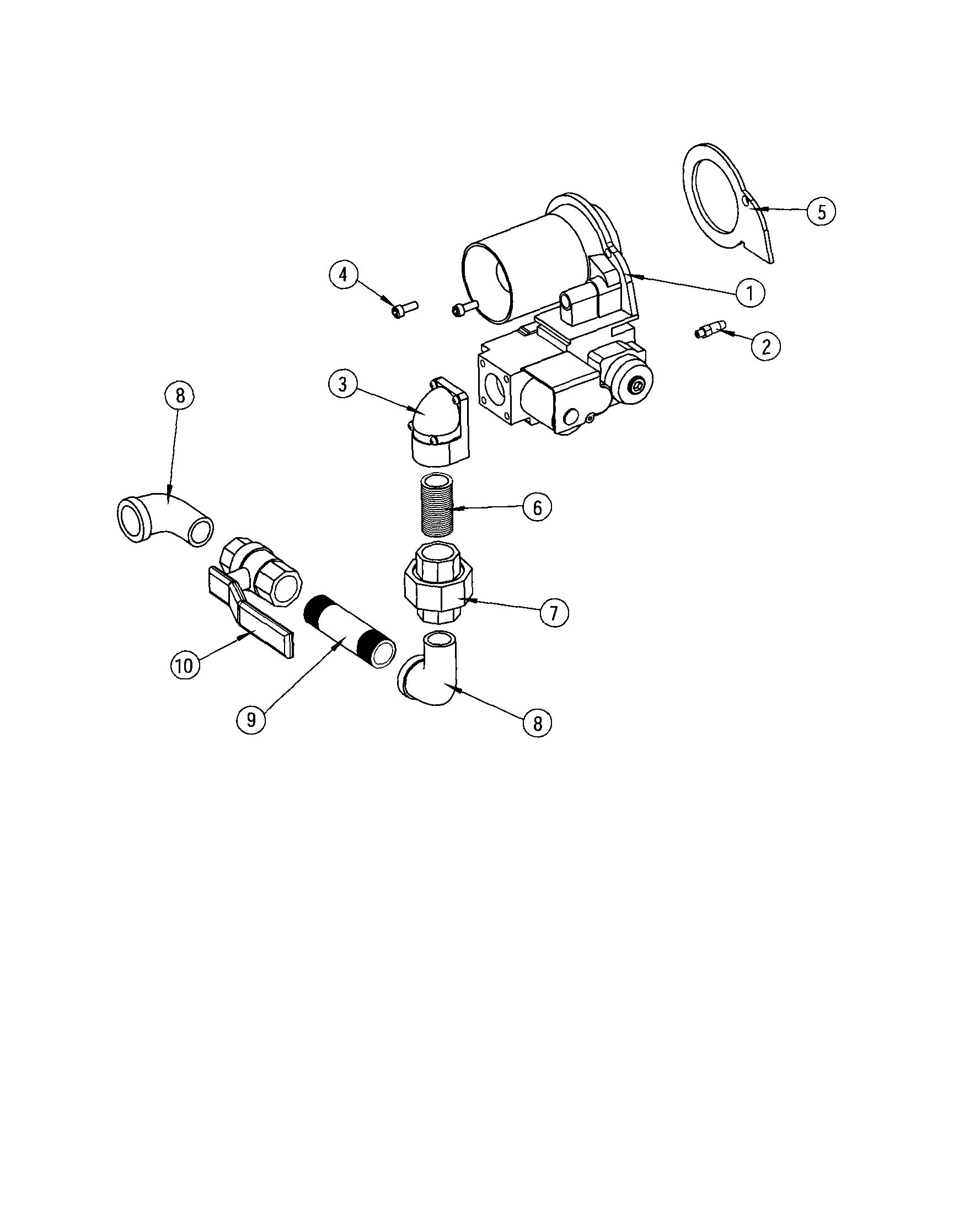 Dunkirk FW95M-200 gas valve diagram