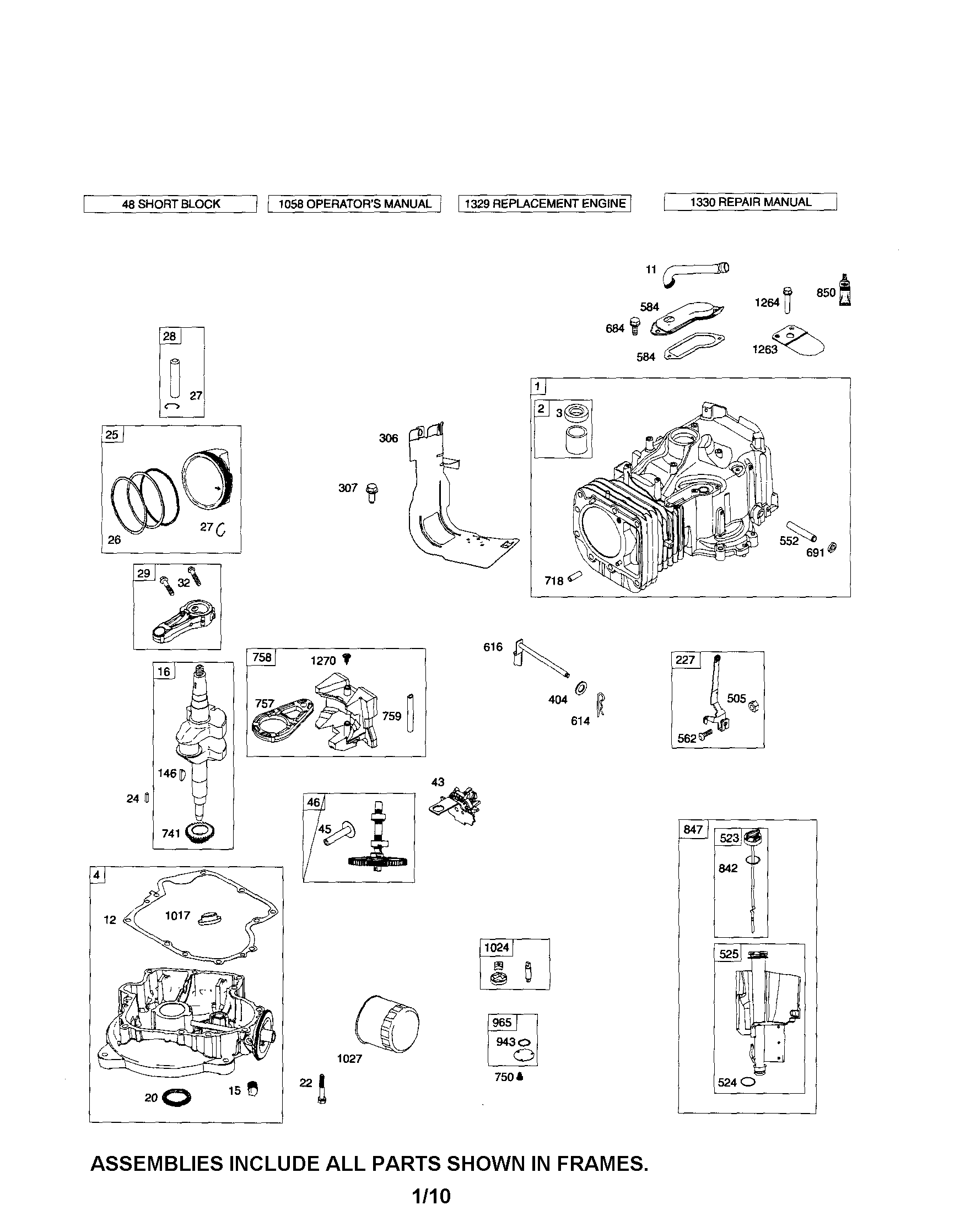MTD 13AL79SS099 cylinder/crankshaft/crankcase diagram