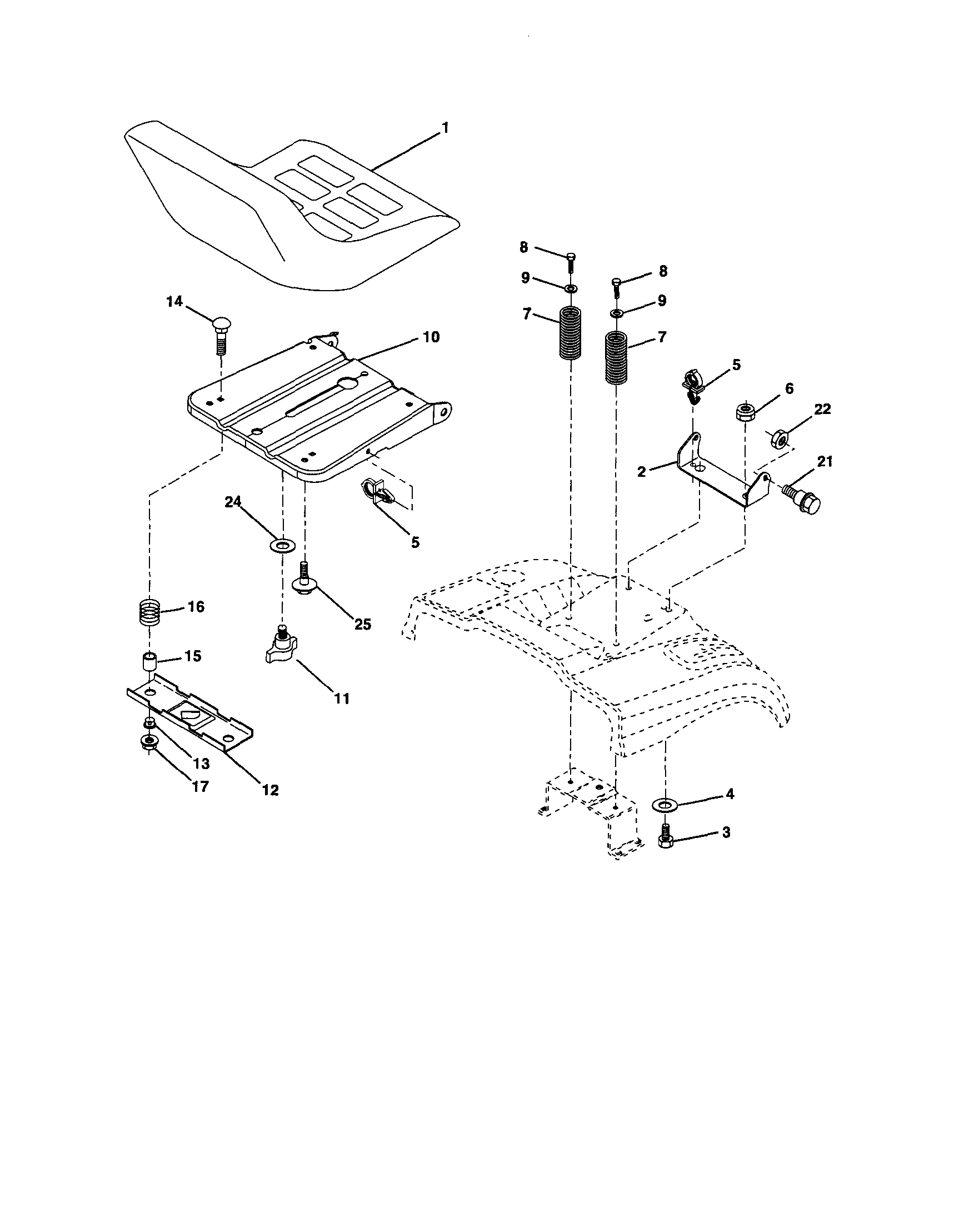 Craftsman 917253160 seat diagram