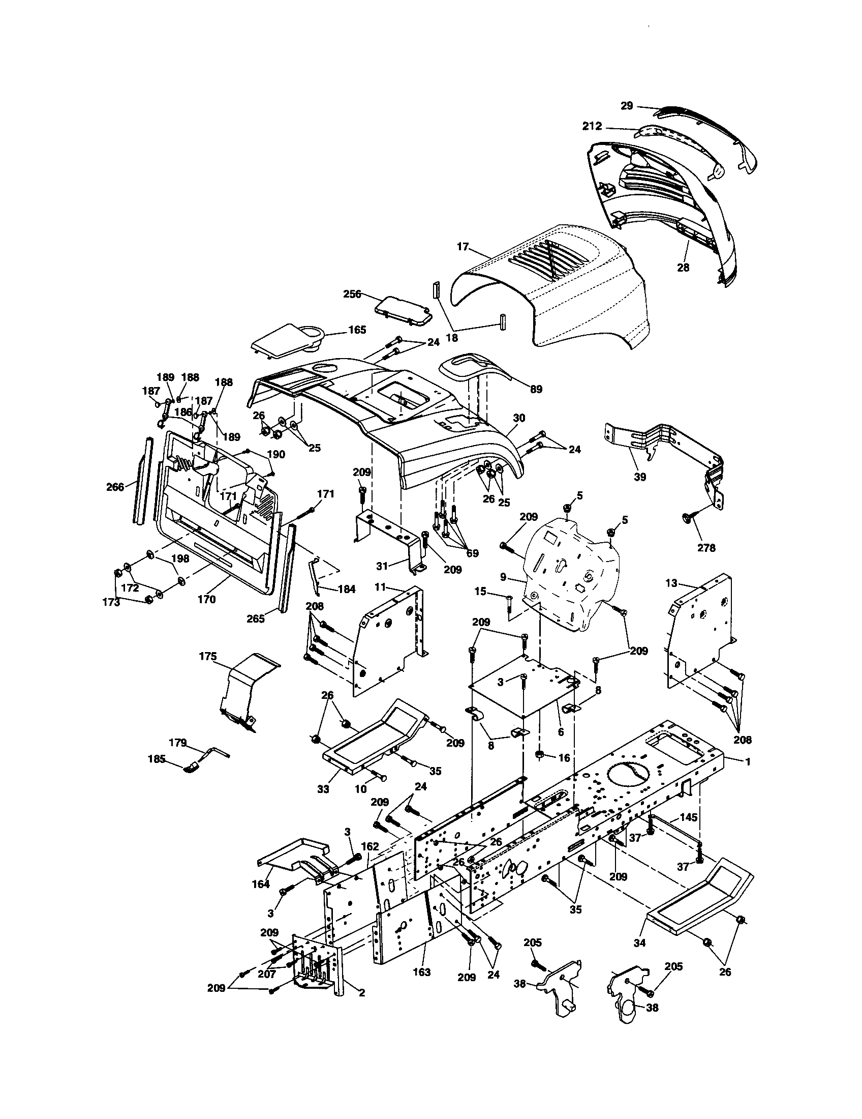 Craftsman 917253800 chassis and enclosures diagram
