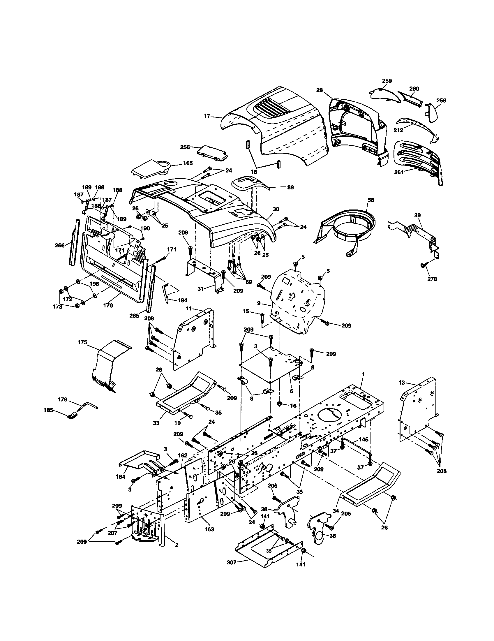 Craftsman 917254090 chassis and enclosures diagram