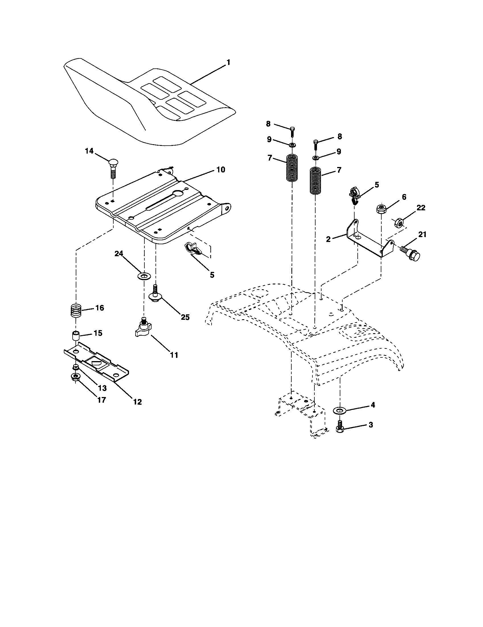 Craftsman 917254090 seat diagram